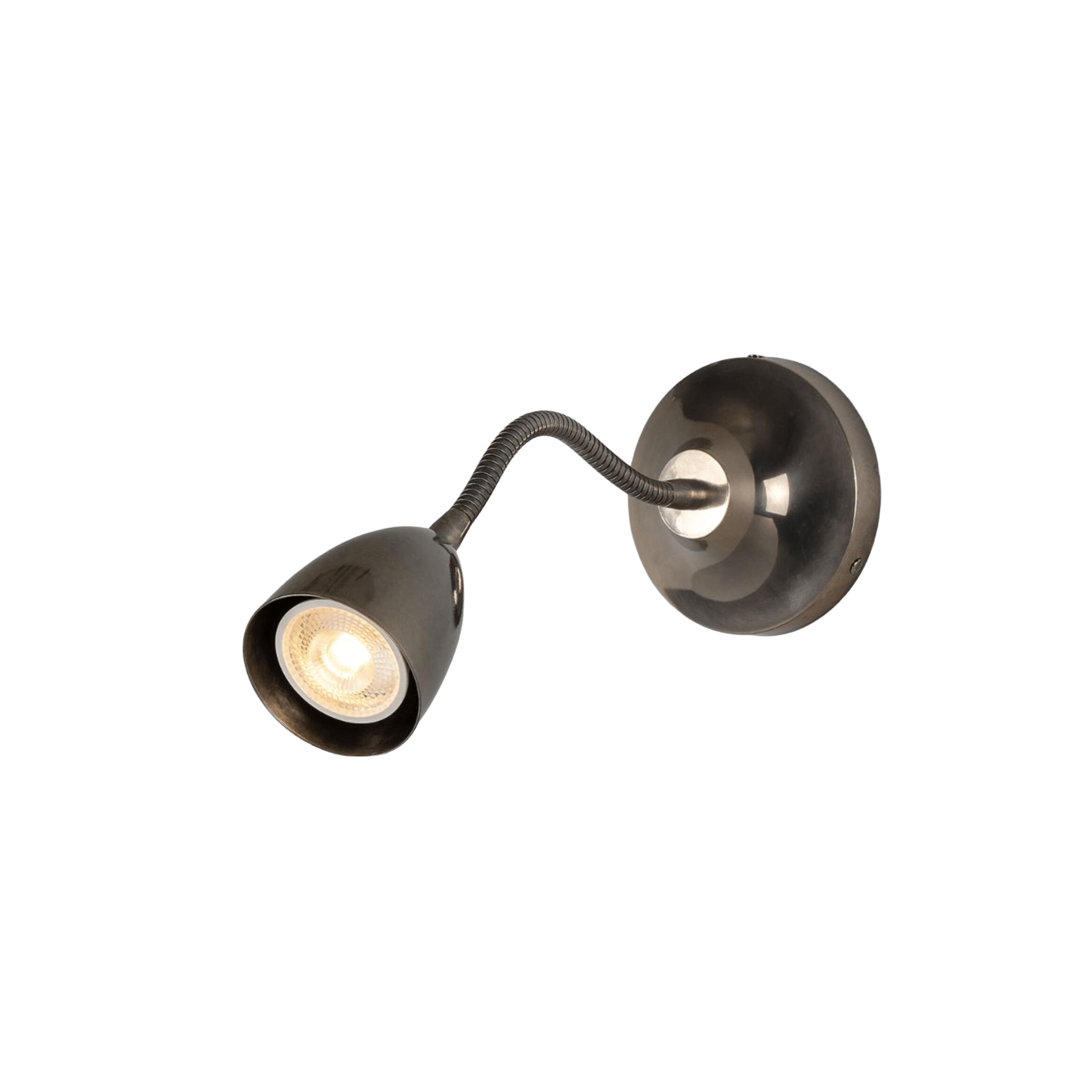 Mullan Lighting Lighting Antique Silver Sydney Adjustable Brass Loft Wall Sconce
