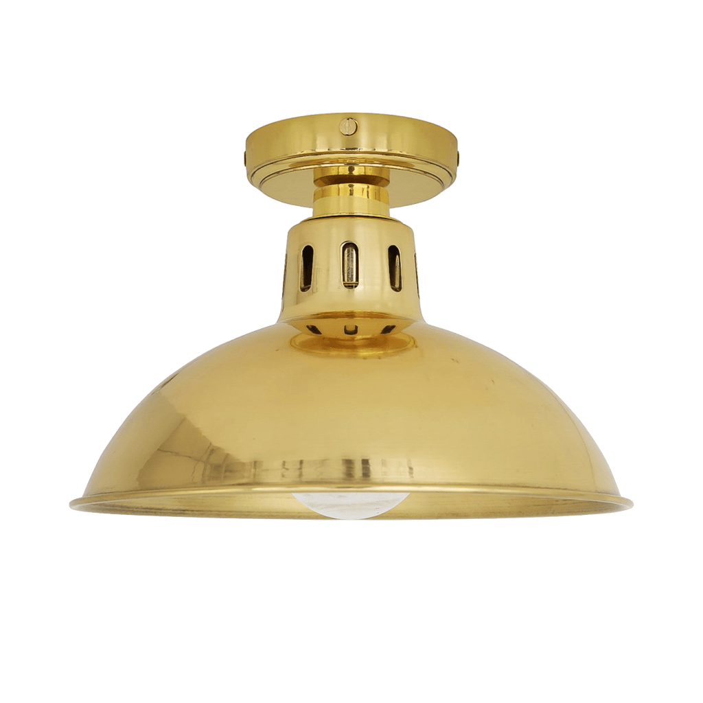 Mullan Lighting Lighting Polished Brass (Indoor Only) / Clear Talise Industrial Brass Ceiling Light