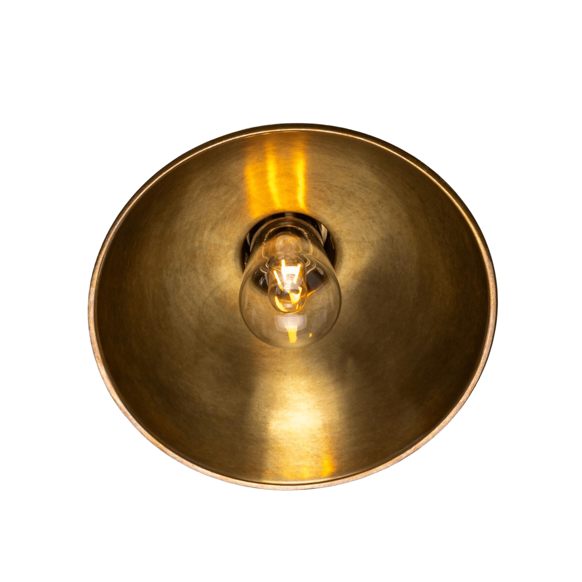 Mullan Lighting Lighting Antique Brass / Clear Talise Industrial Brass Outdoor Ceiling Light