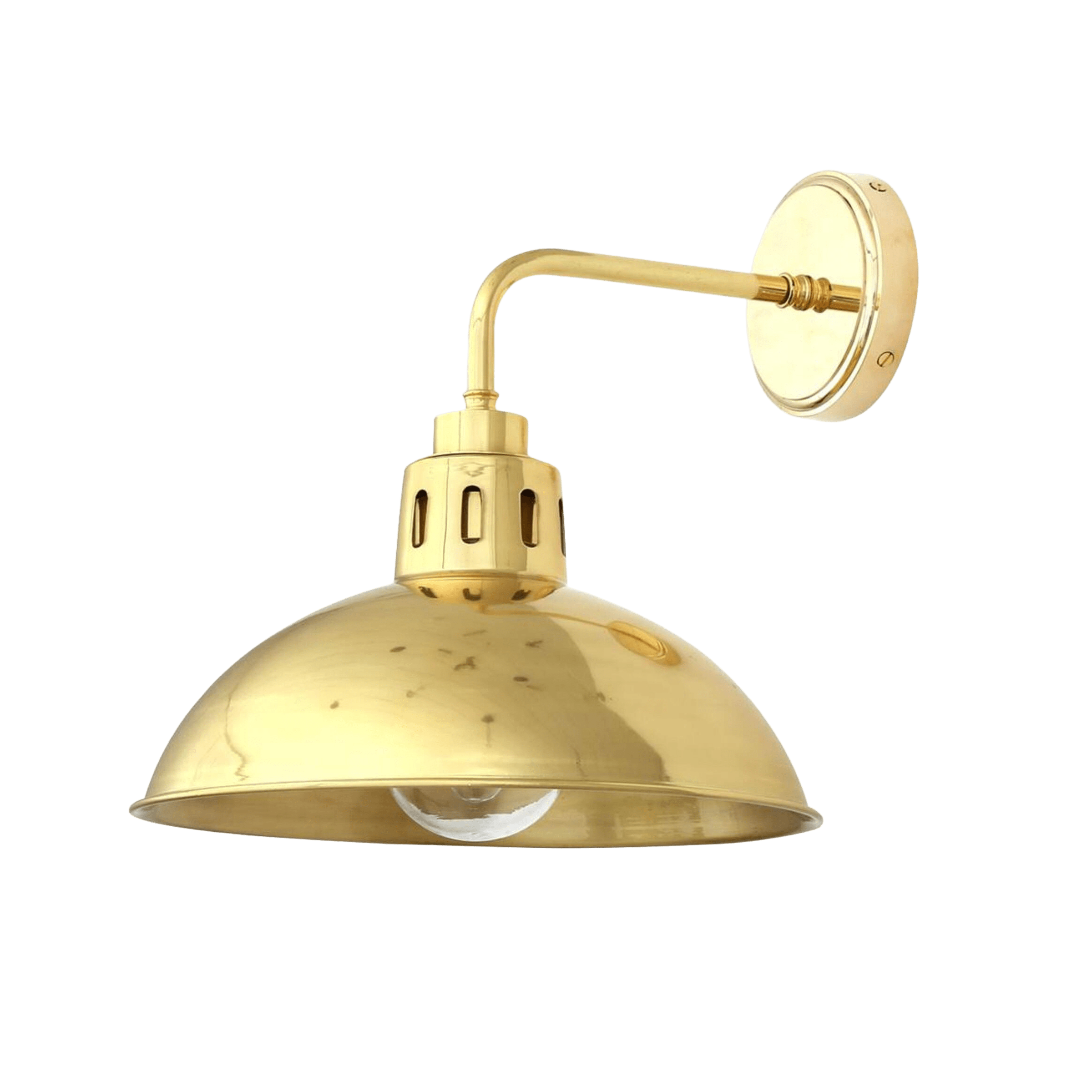 Mullan Lighting Lighting Polished Brass (Indoor Only) / Clear Talise Industrial Outdoor Wall Sconce