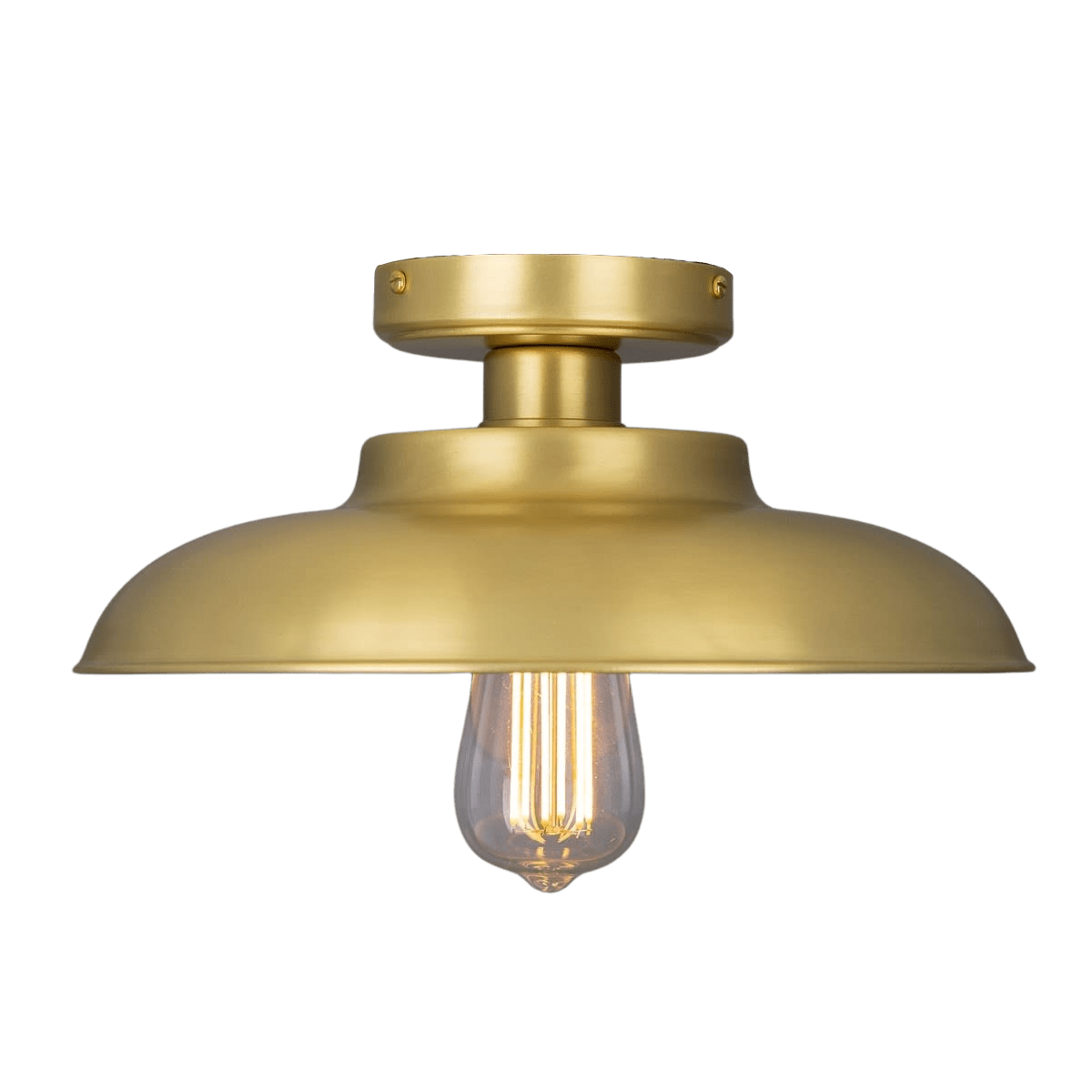 Mullan Lighting Lighting Satin Brass Telal Industrial Factory Ceiling Light