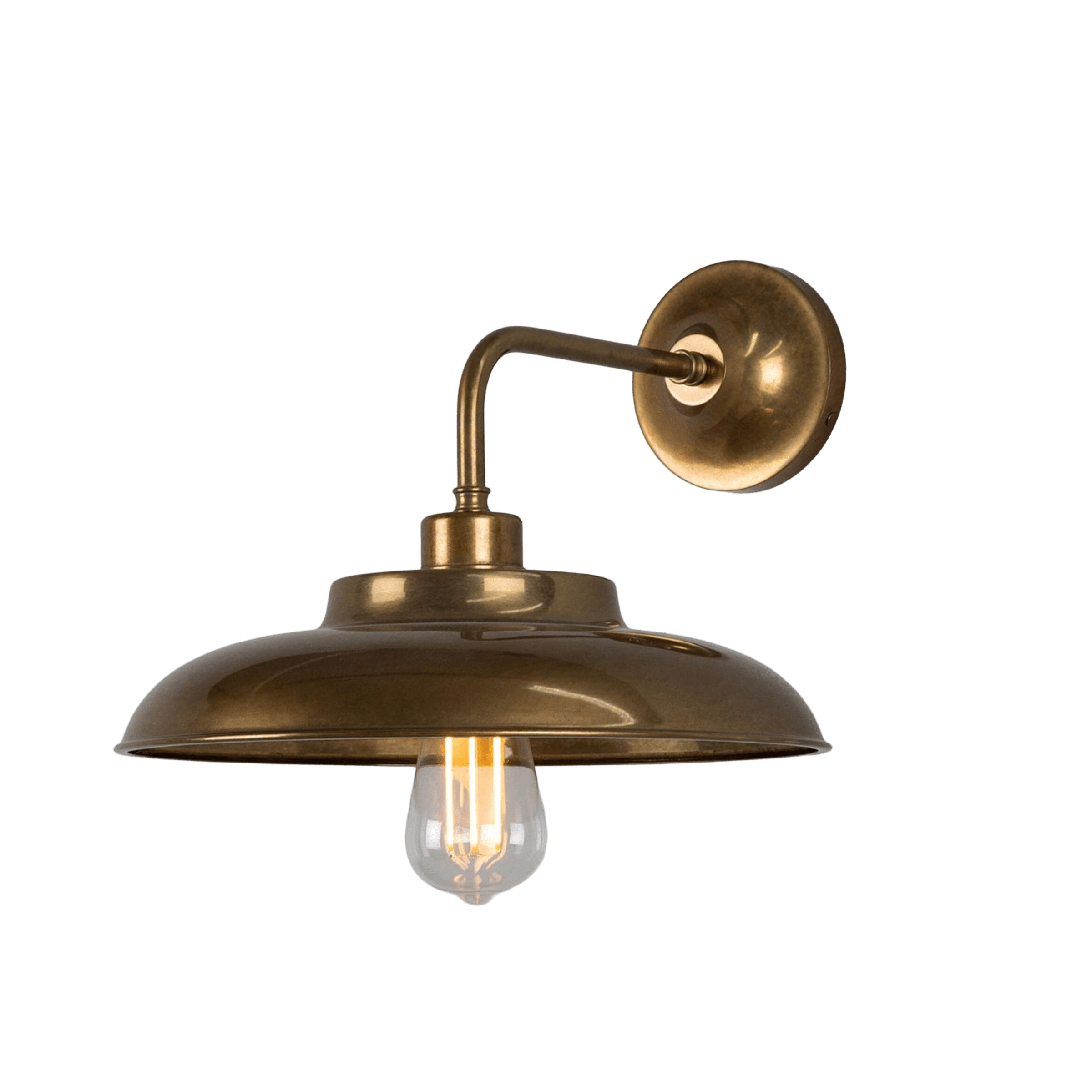 Mullan Lighting Lighting Antique Brass Telal Industrial Wall Sconce