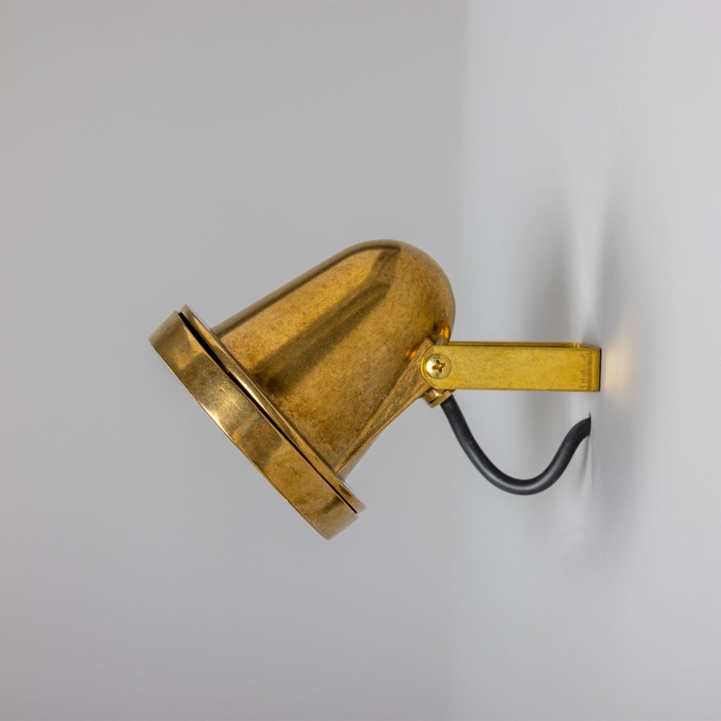 Mullan Lighting Lighting Natural Brass Thames Adjustable Outdoor Spot Light