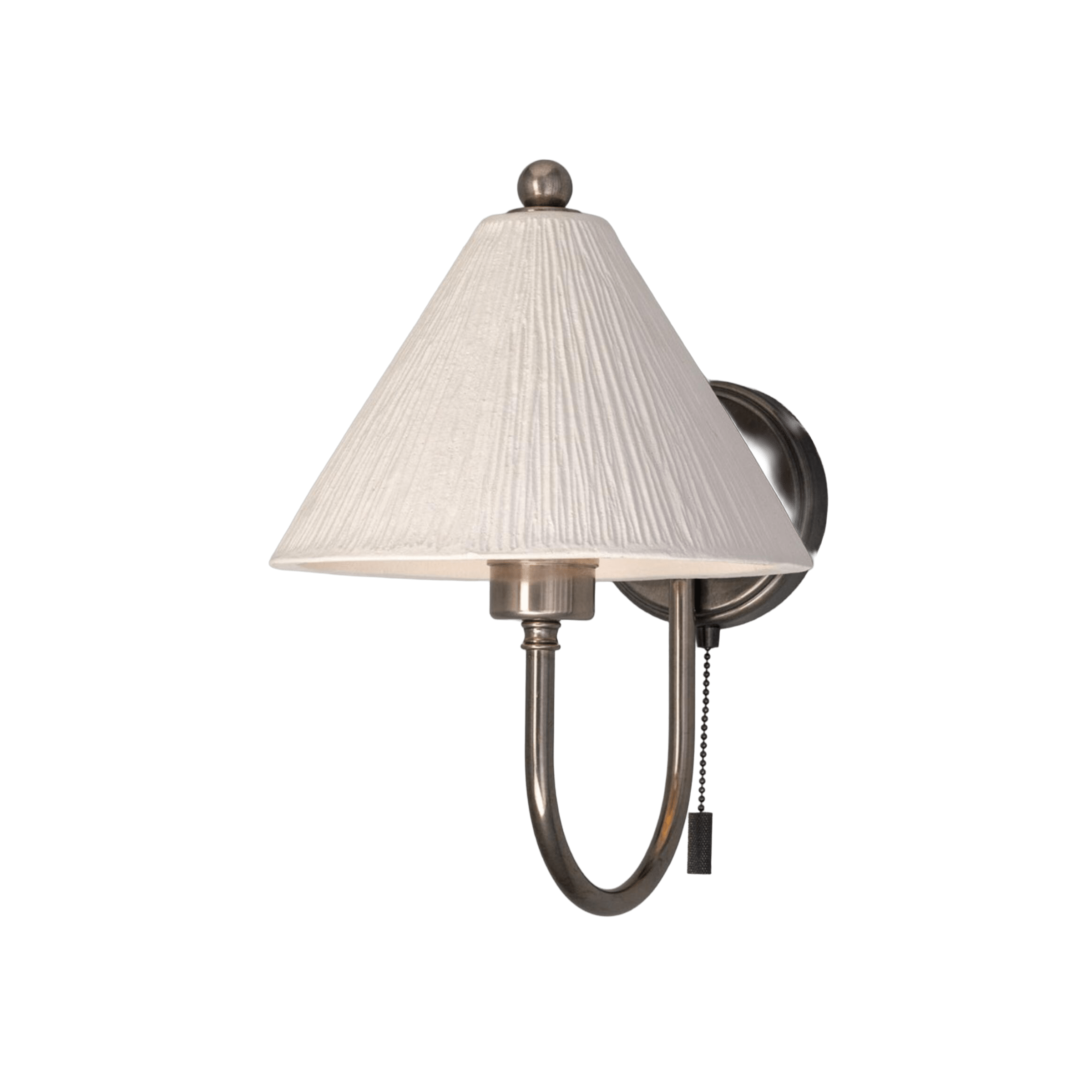 Mullan Lighting Lighting Antique Silver / Plain Brass Tilia Ceramic Cone Wall Sconce