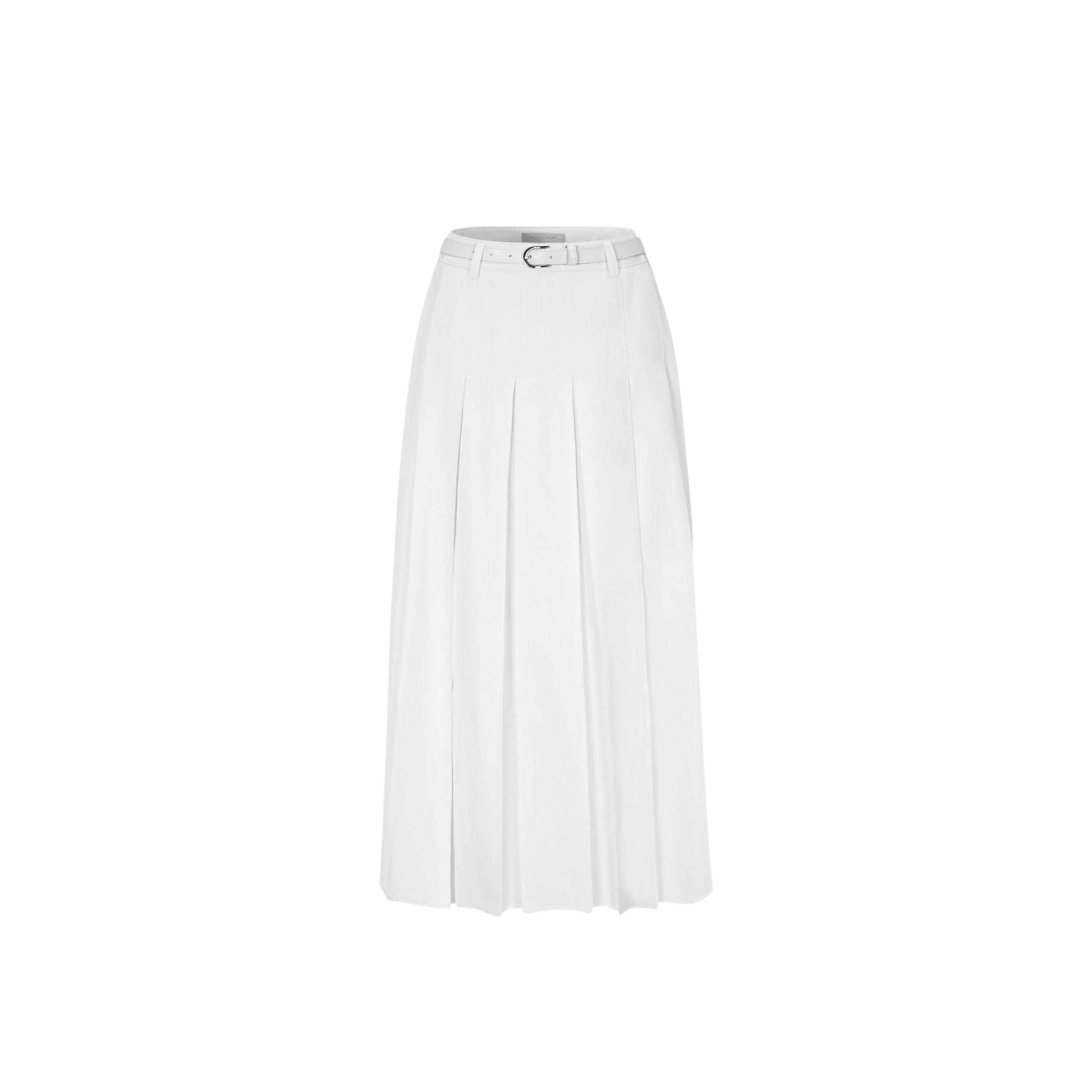 Studio D'aaRI SHOP Twill Pleats Long Skirt, Various Colors