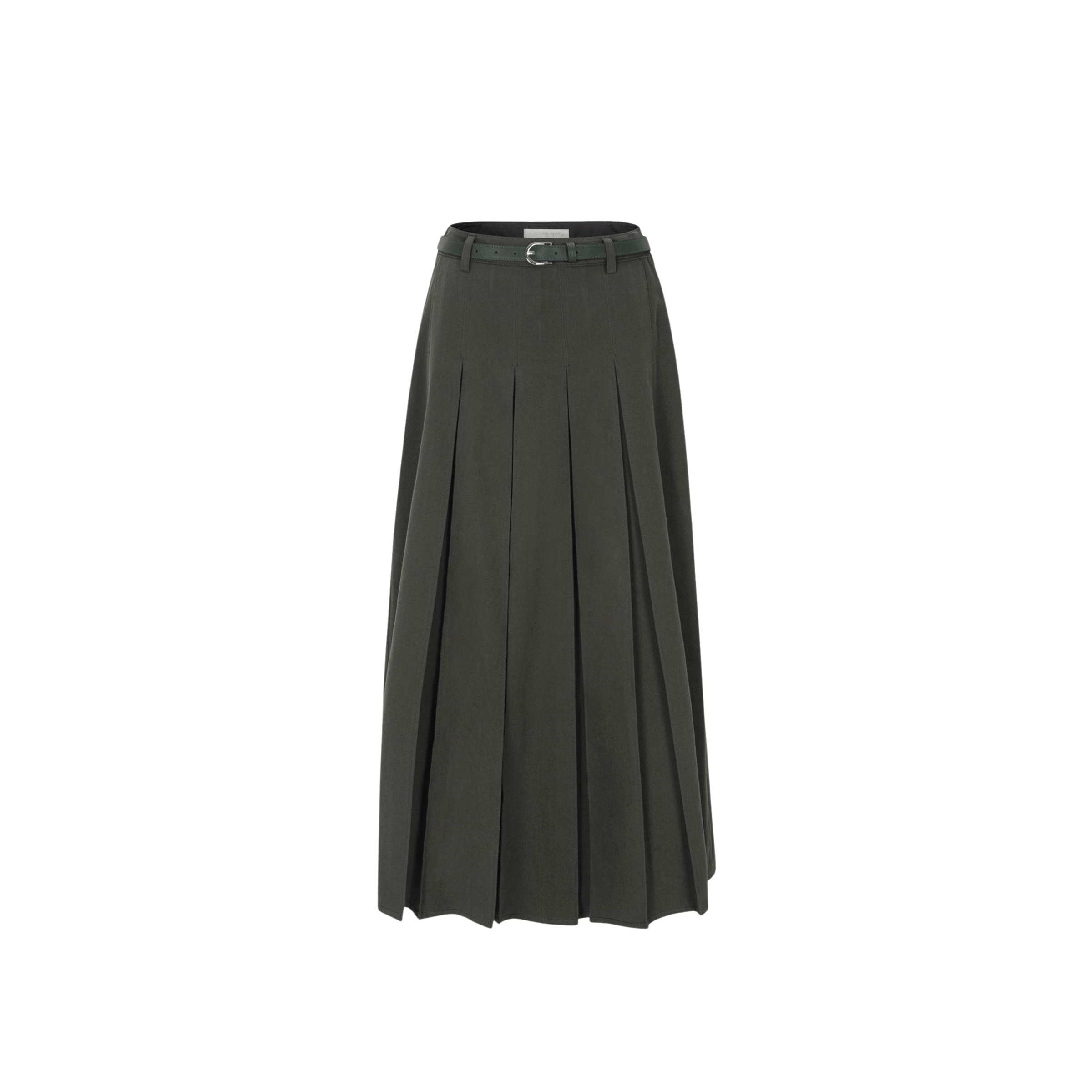 Studio D'aaRI SHOP Twill Pleats Long Skirt, Various Colors