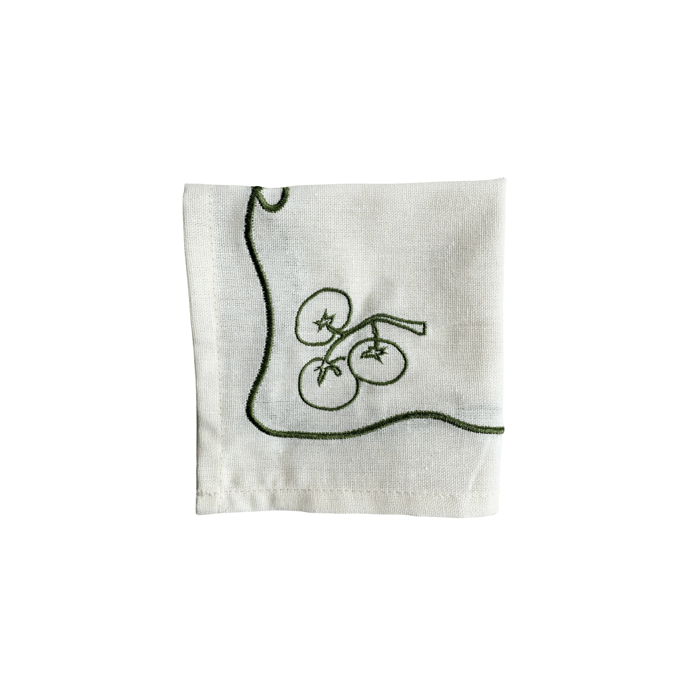 2DA SHOP Veggie Embroidered Cocktail Napkin Set