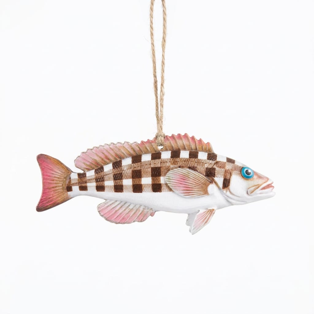 Ragon House SHOP Walleye Fish Christmas Ornament