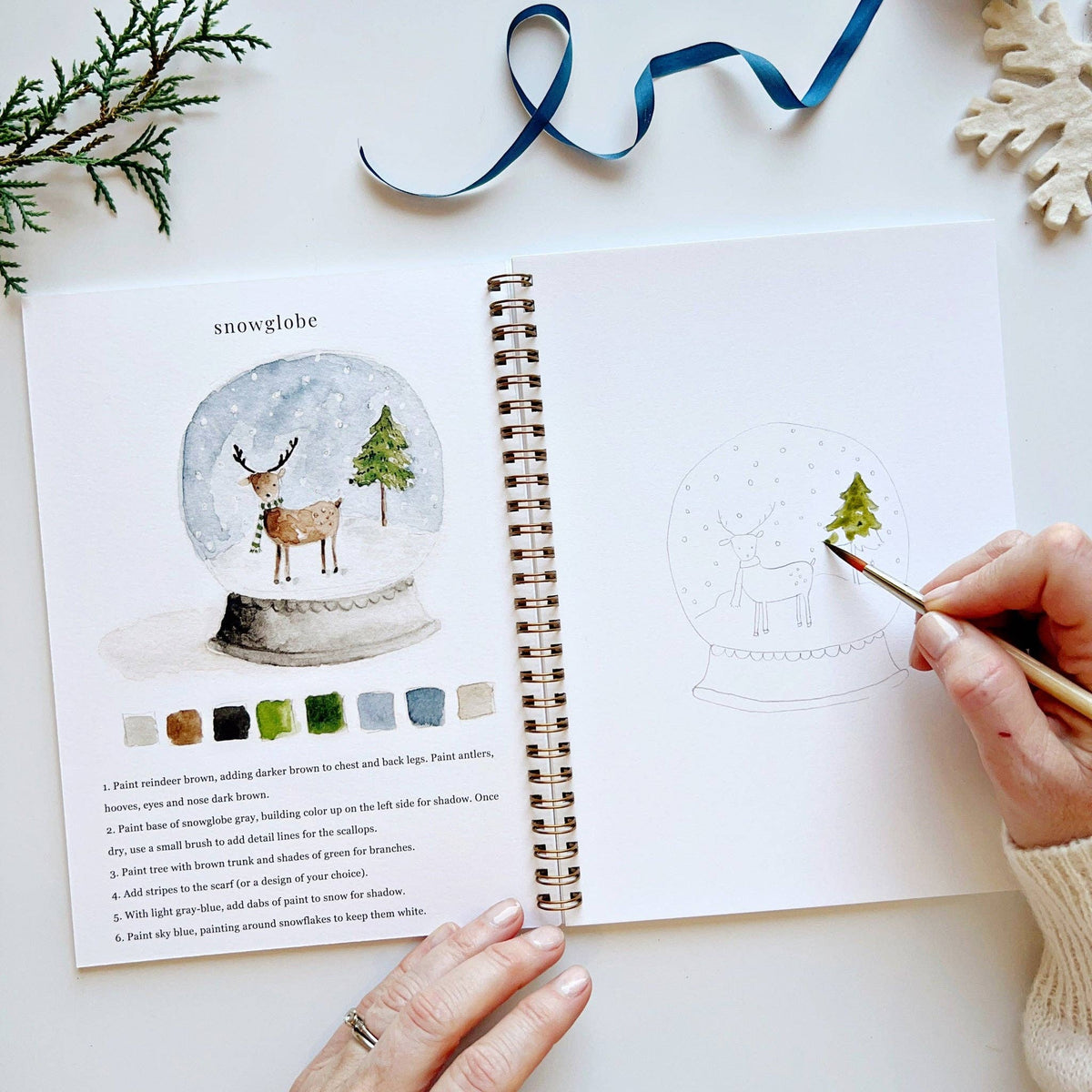 emily lex studio Stationery Winter Watercolor Workbook