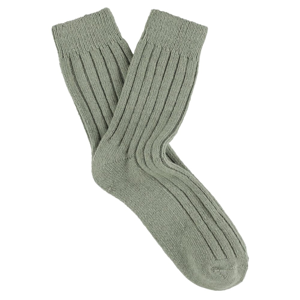 ESCUYER SHOP Light Green Women's Cashmere Crew Socks
