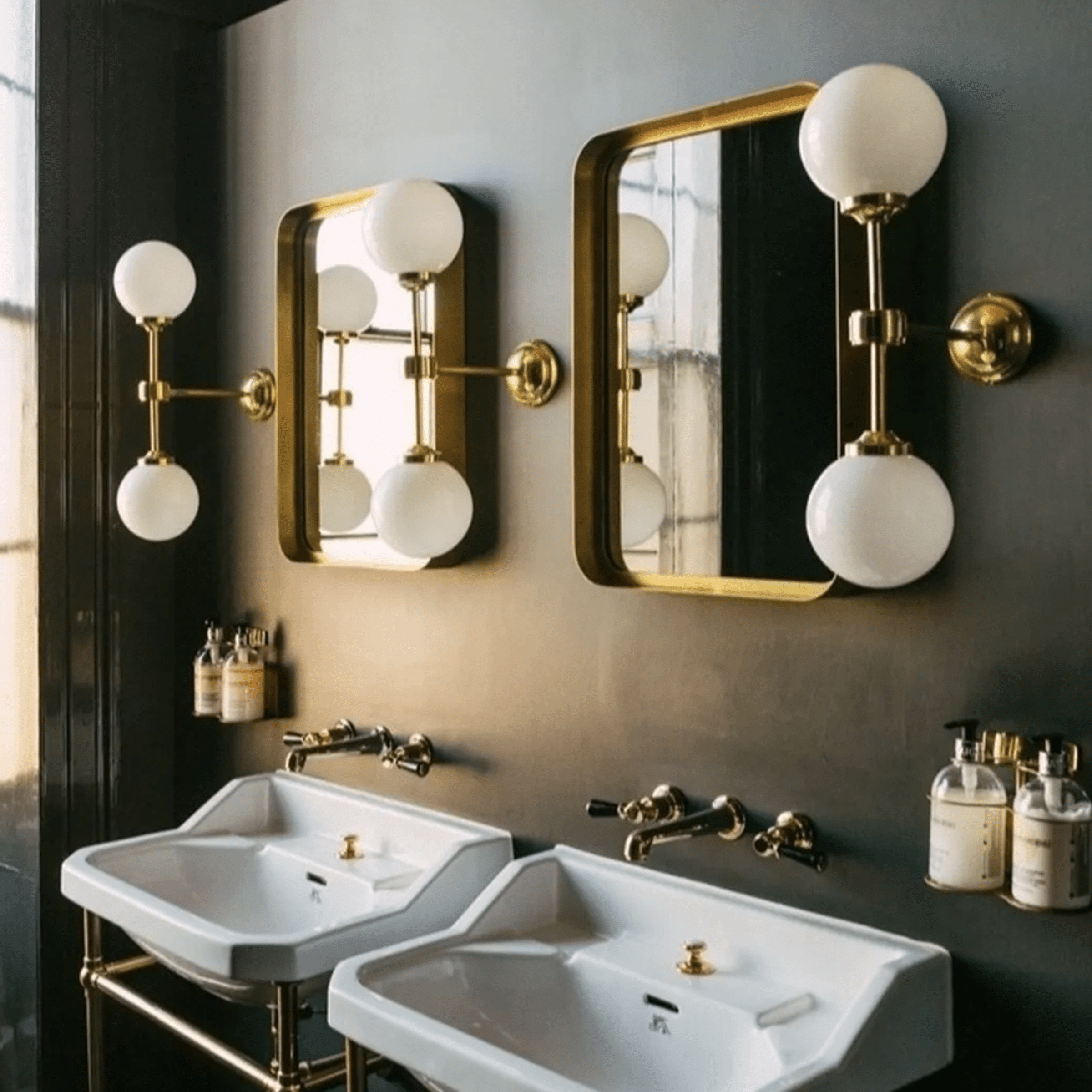 Mullan Lighting Lighting Yaounde Double Globe Wall Sconce