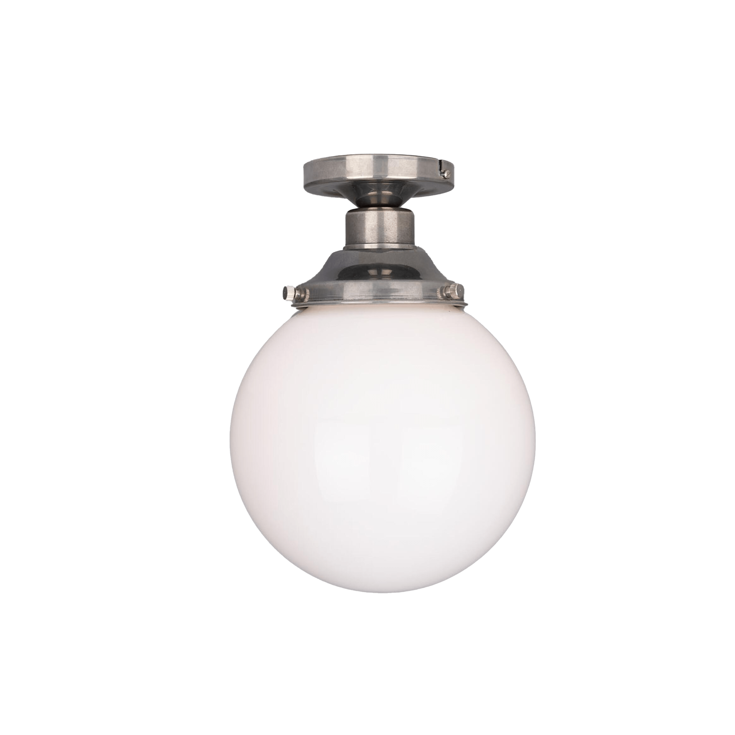 Mullan Lighting Lighting 7.9" / Antique Silver Yerevan Opal Globe Flush Ceiling Light