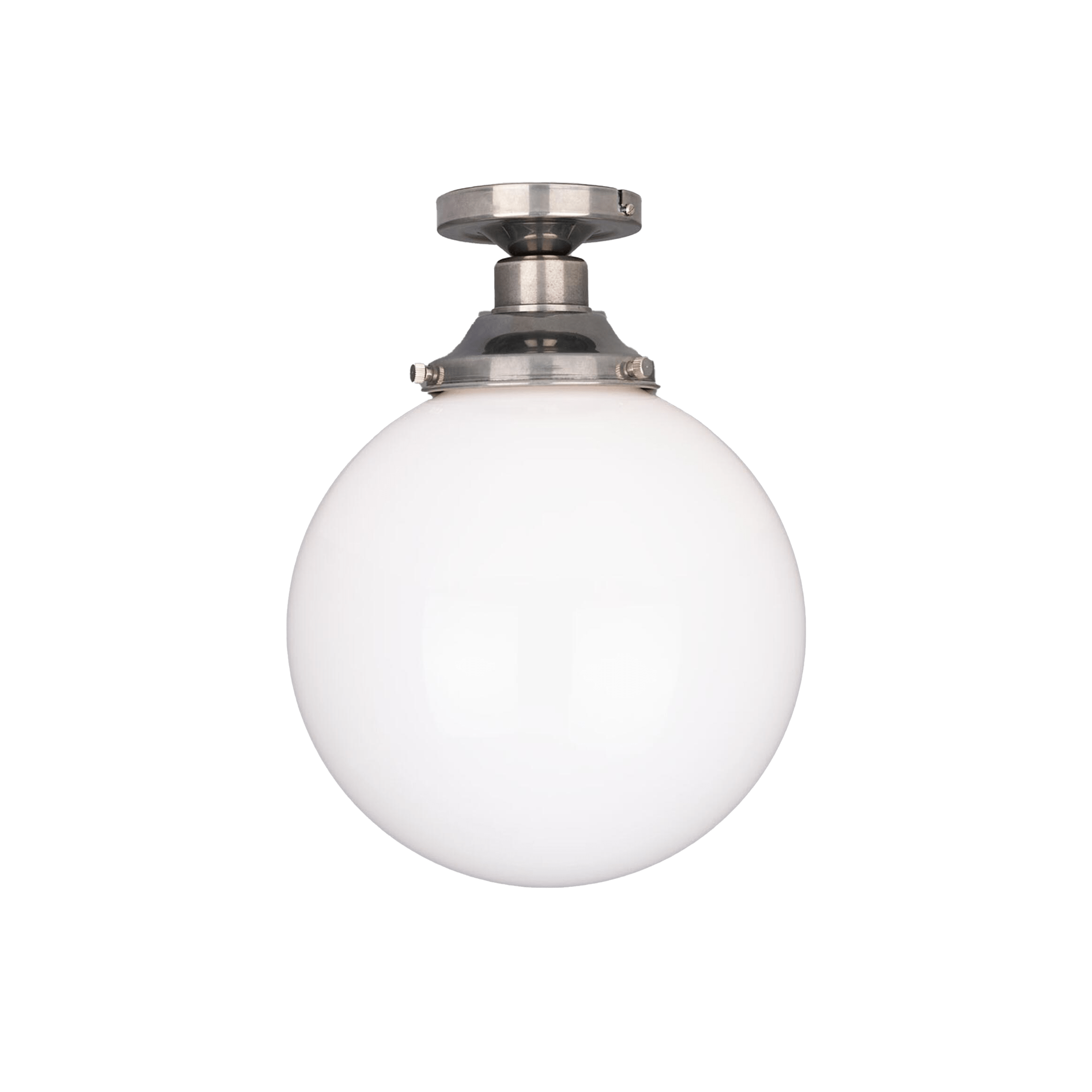 Mullan Lighting Lighting 9.8" / Antique Silver Yerevan Opal Globe Flush Ceiling Light
