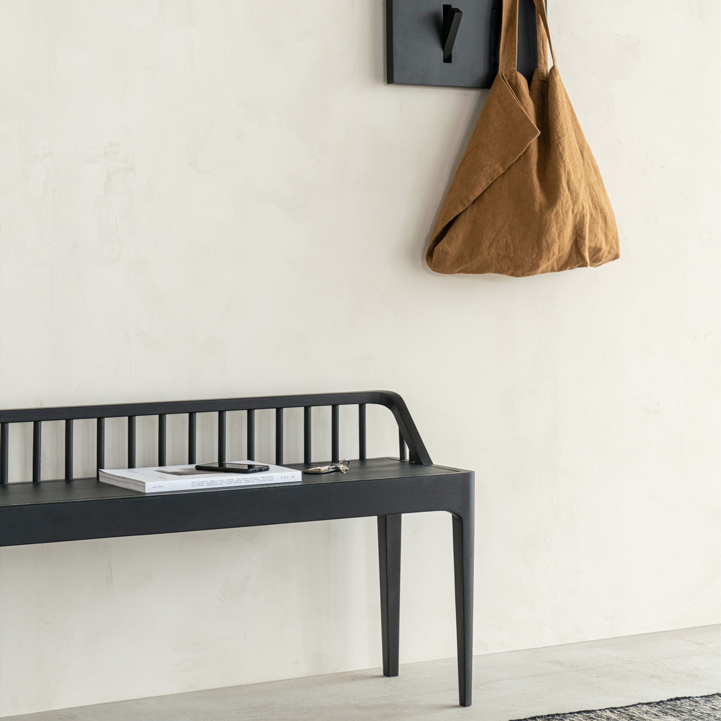 Ethnicraft Furniture Black Oak Spindle Bench