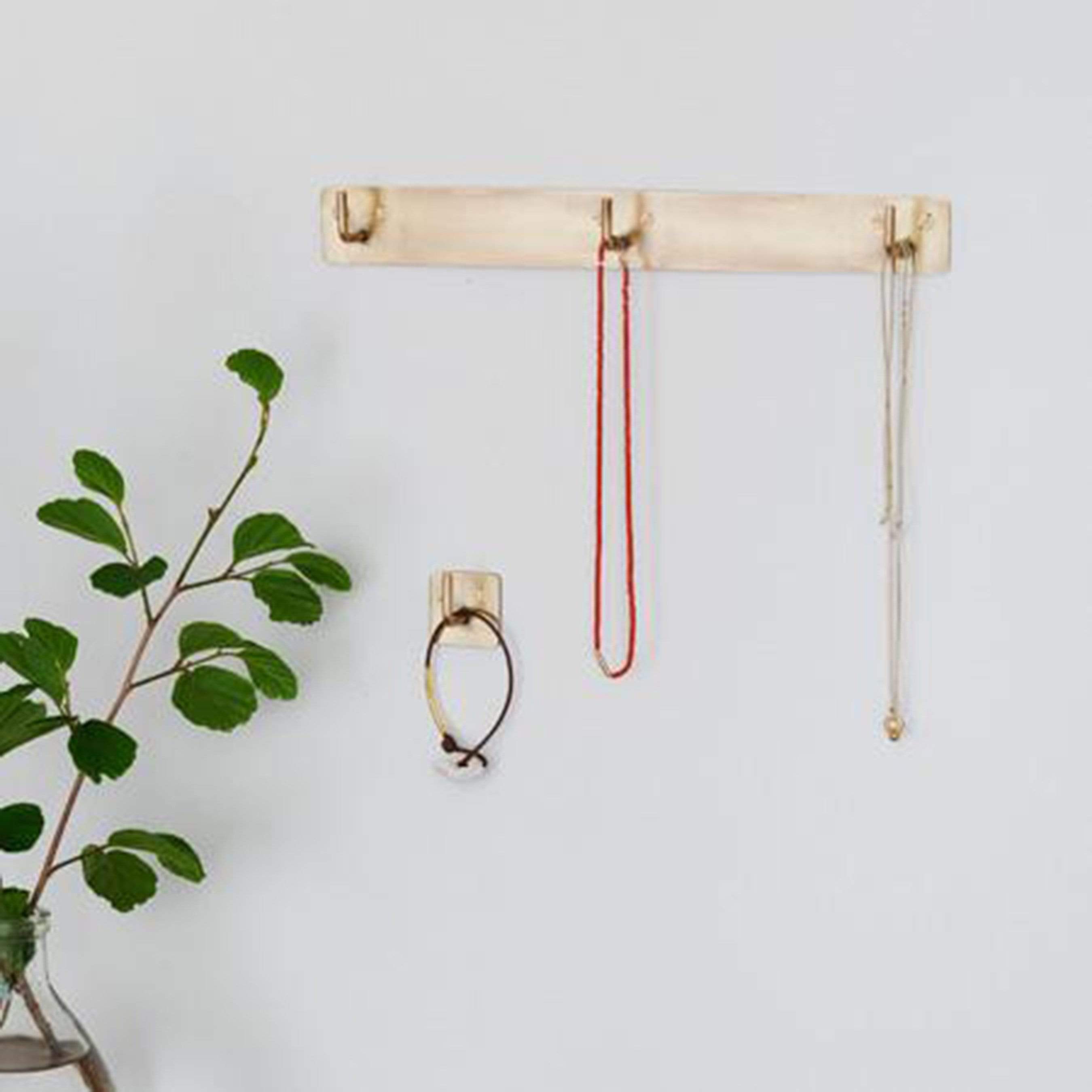 Fog Linen Work Hardware Brass Plate Single Hook