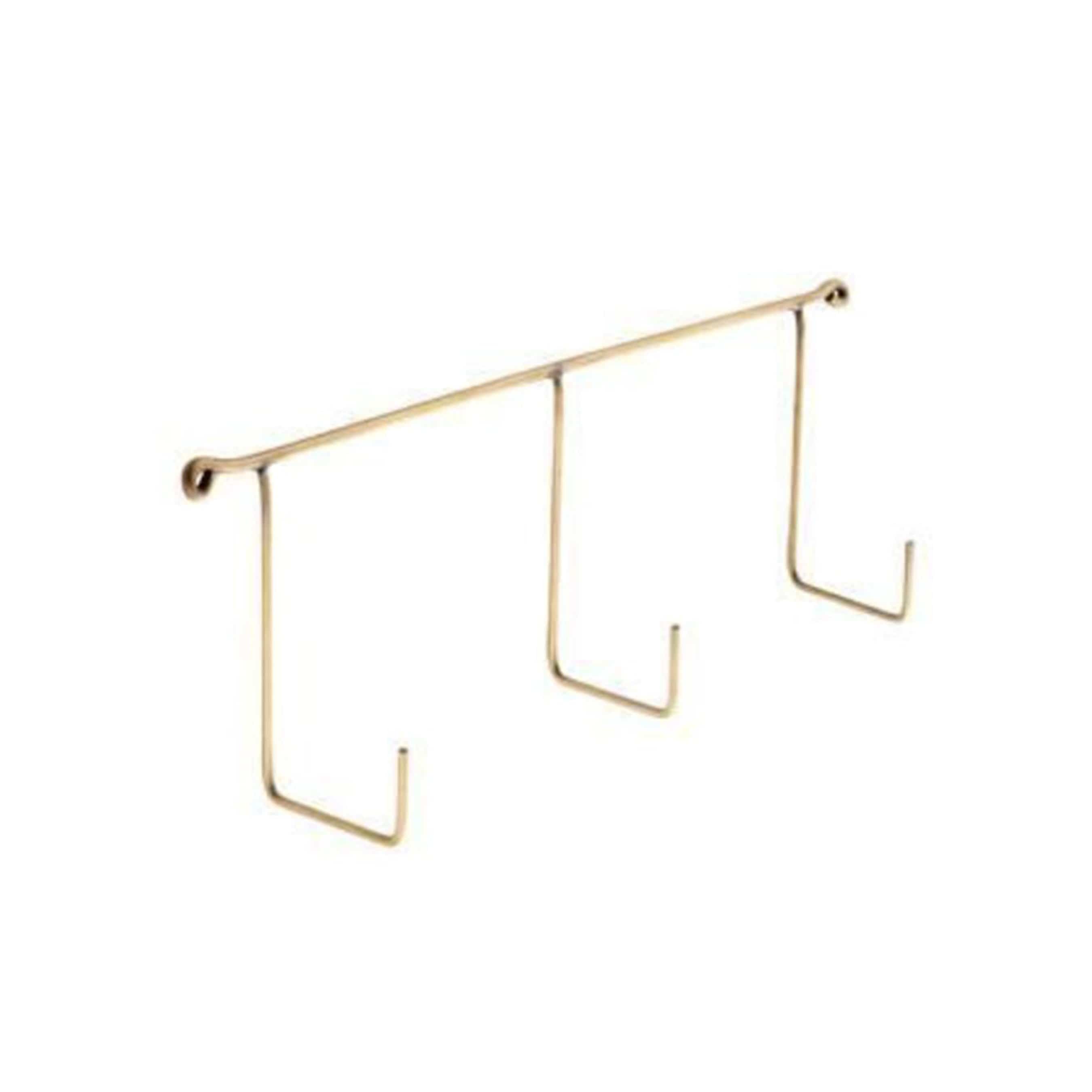 Fog Linen Work Hardware Brass Triple Hook