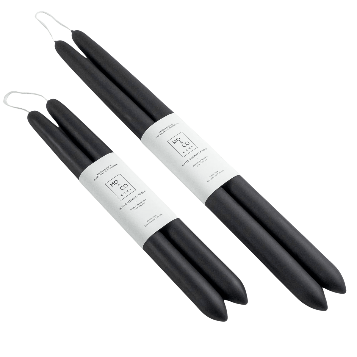 Charcoal  Dipped Beeswax Taper Candles – Mo&Co Home