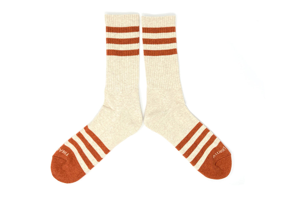 The Ampal Creative Socks Orange Heather Stripes Socks