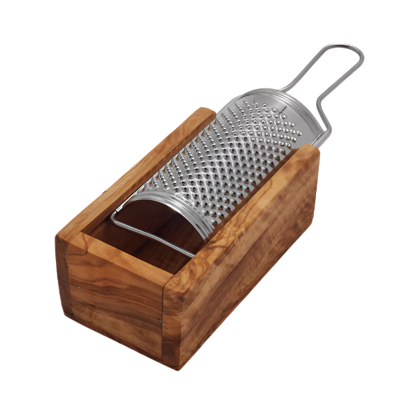 Italian Olivewood Box Cheese Grater Asher + Rye
