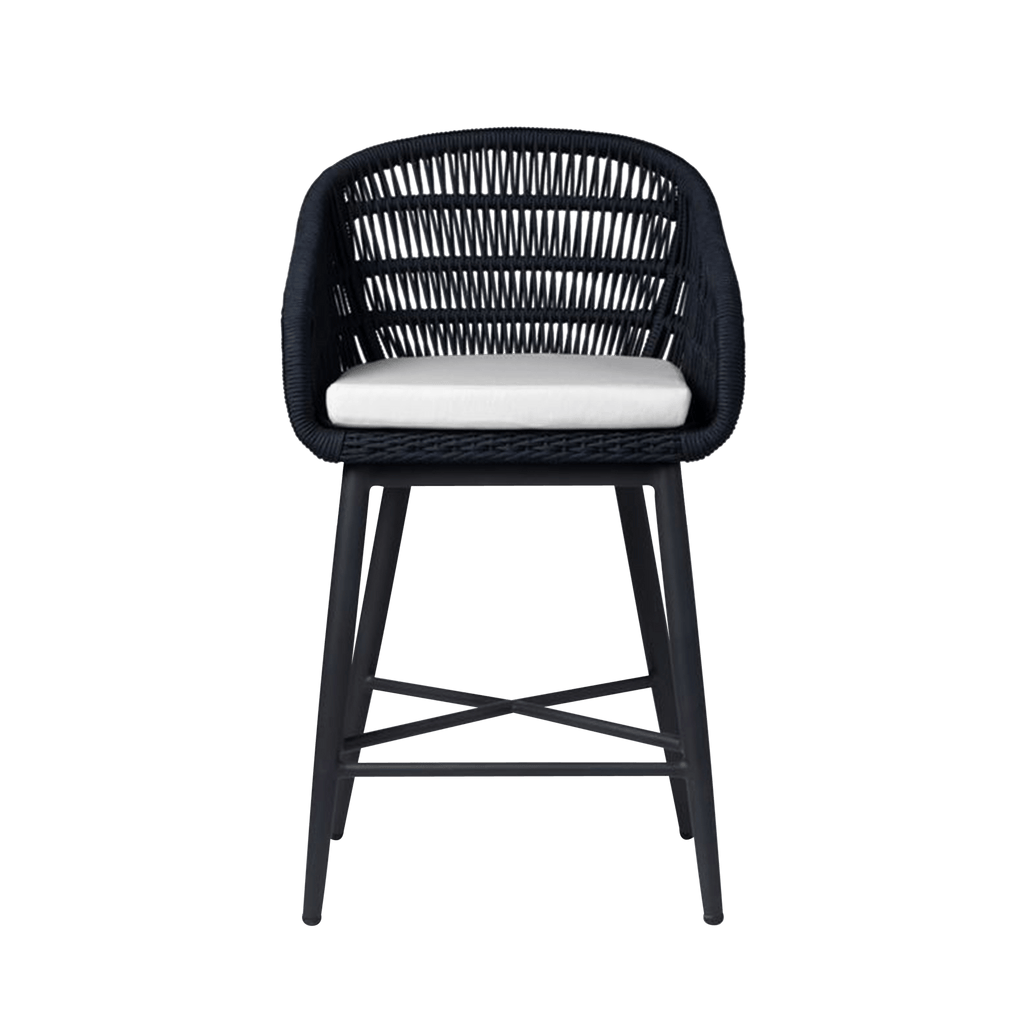 Made Goods Furniture Dark Navy Rope/Charcoal Frame Jolie Counter Stool
