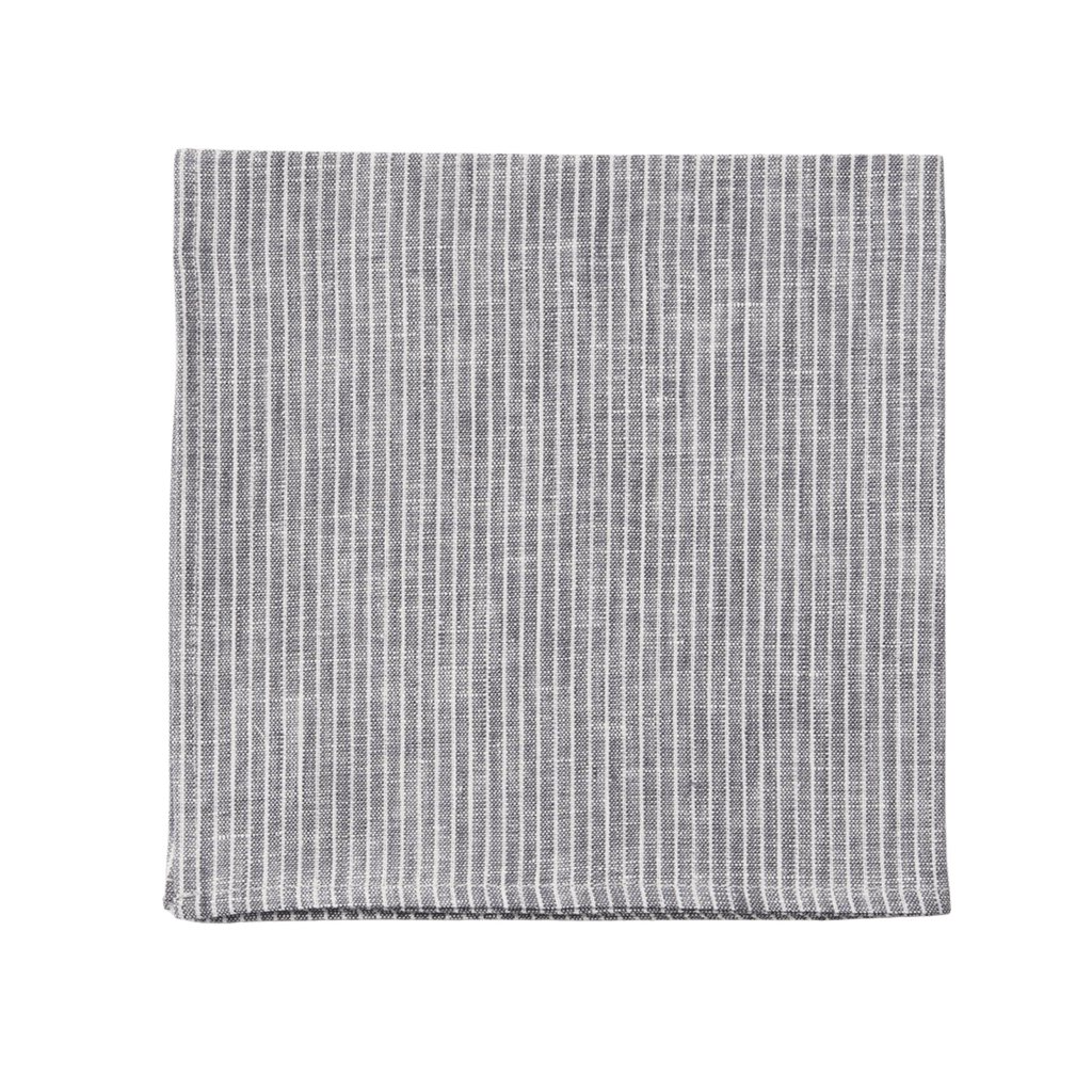 Fog Linen Work Kitchenware Grey Pin Stripe Linen Napkin