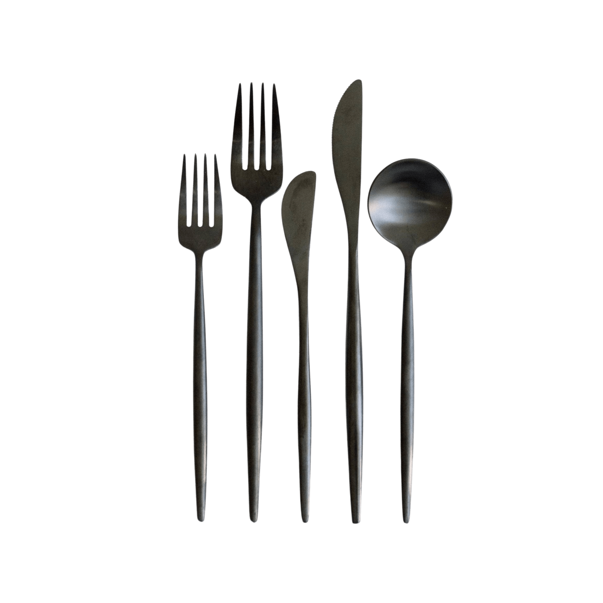 Borrowed Blu Matte Black Luna Flatware {5 piece set}