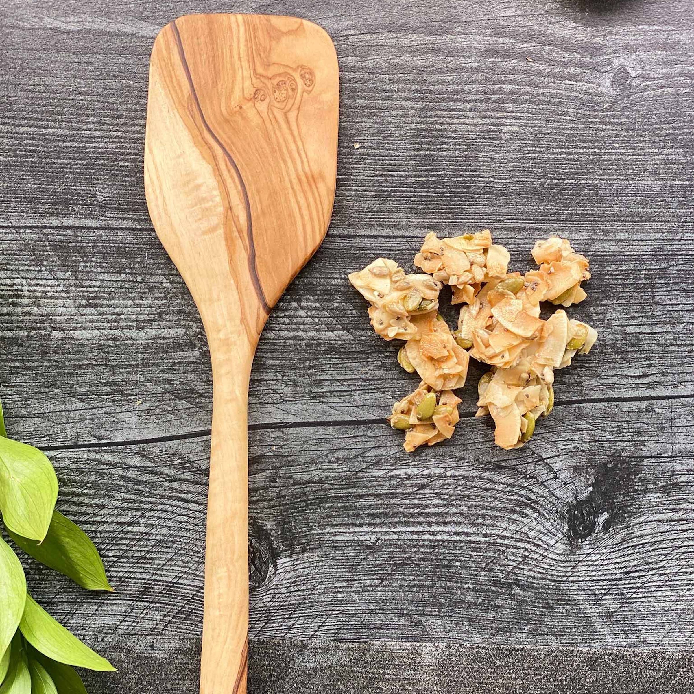 Scents and Feel Kitchenware Modern Spatula 12" Olive Wood