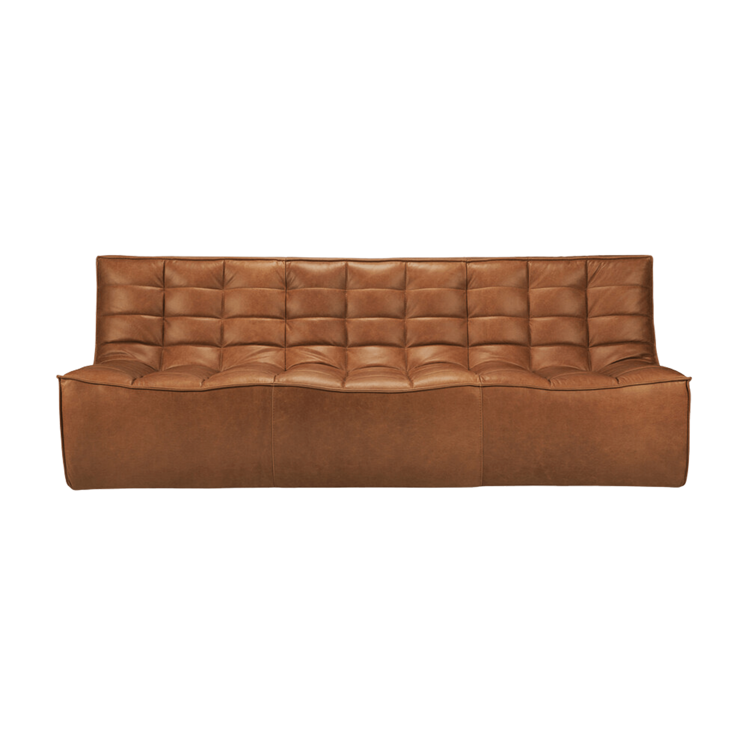 Ethnicraft Furniture Leather N701 Sofa, 3 Seater