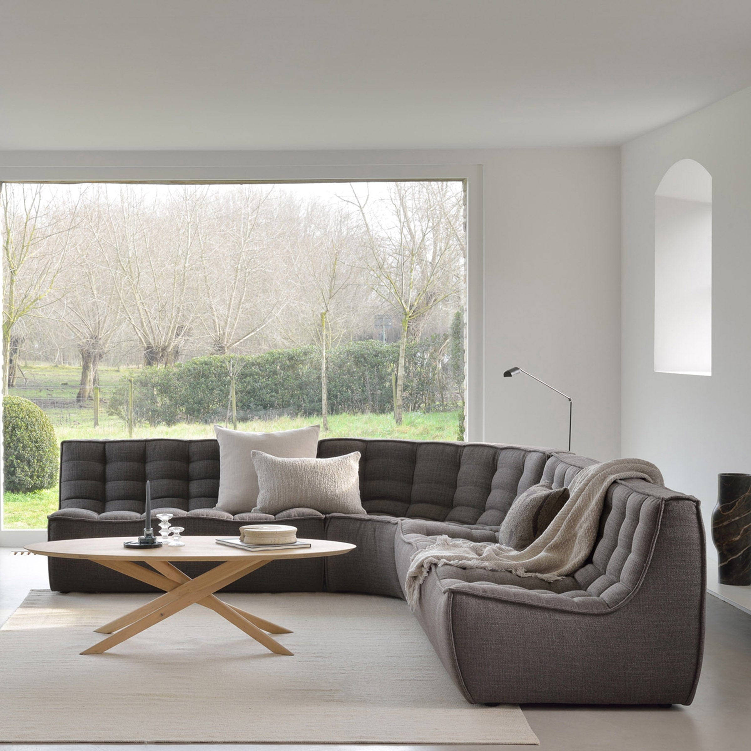 Ethnicraft Furniture N701 Sofa, Corner Round