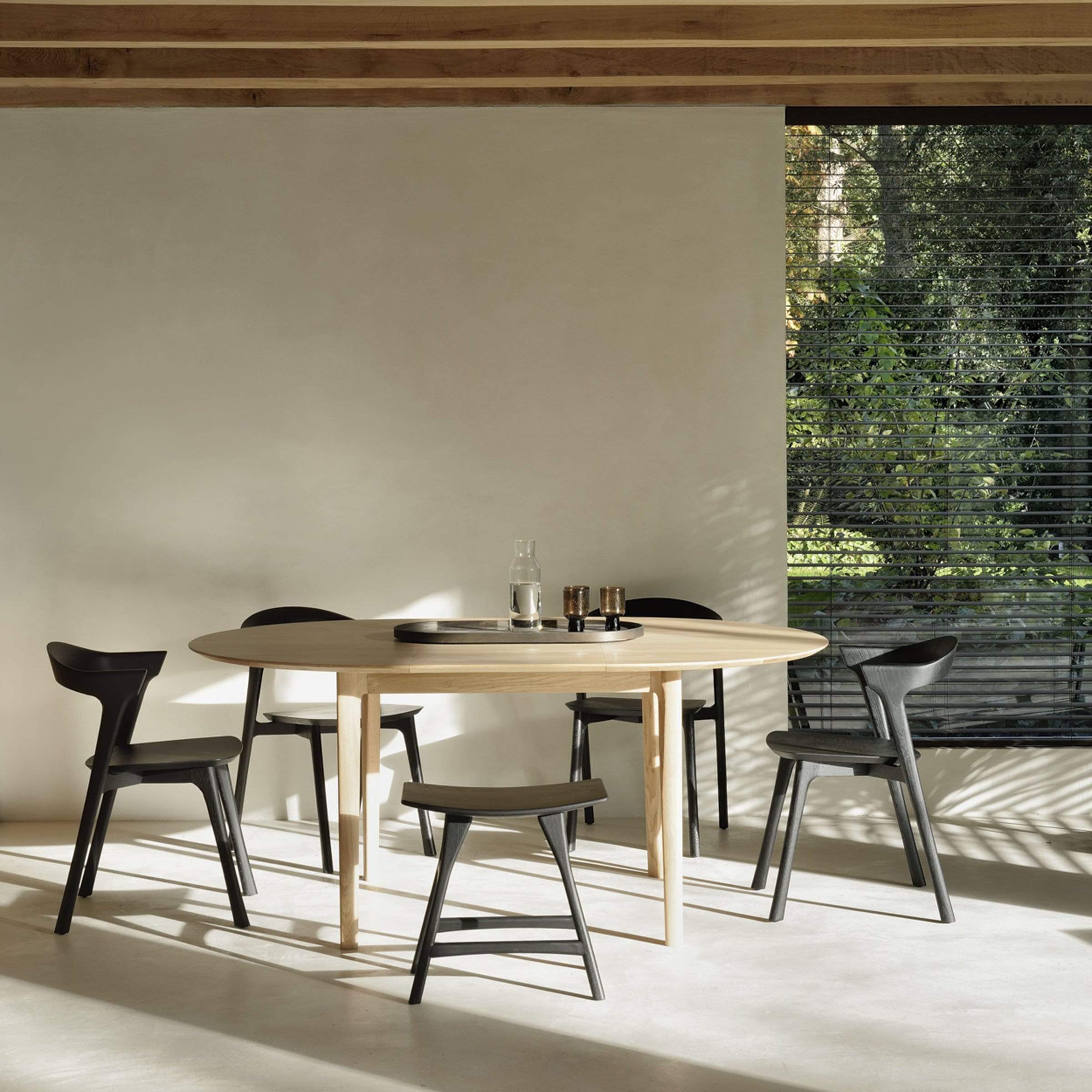 Ethnicraft Furniture Oak Bok Round Extendable Dining Table