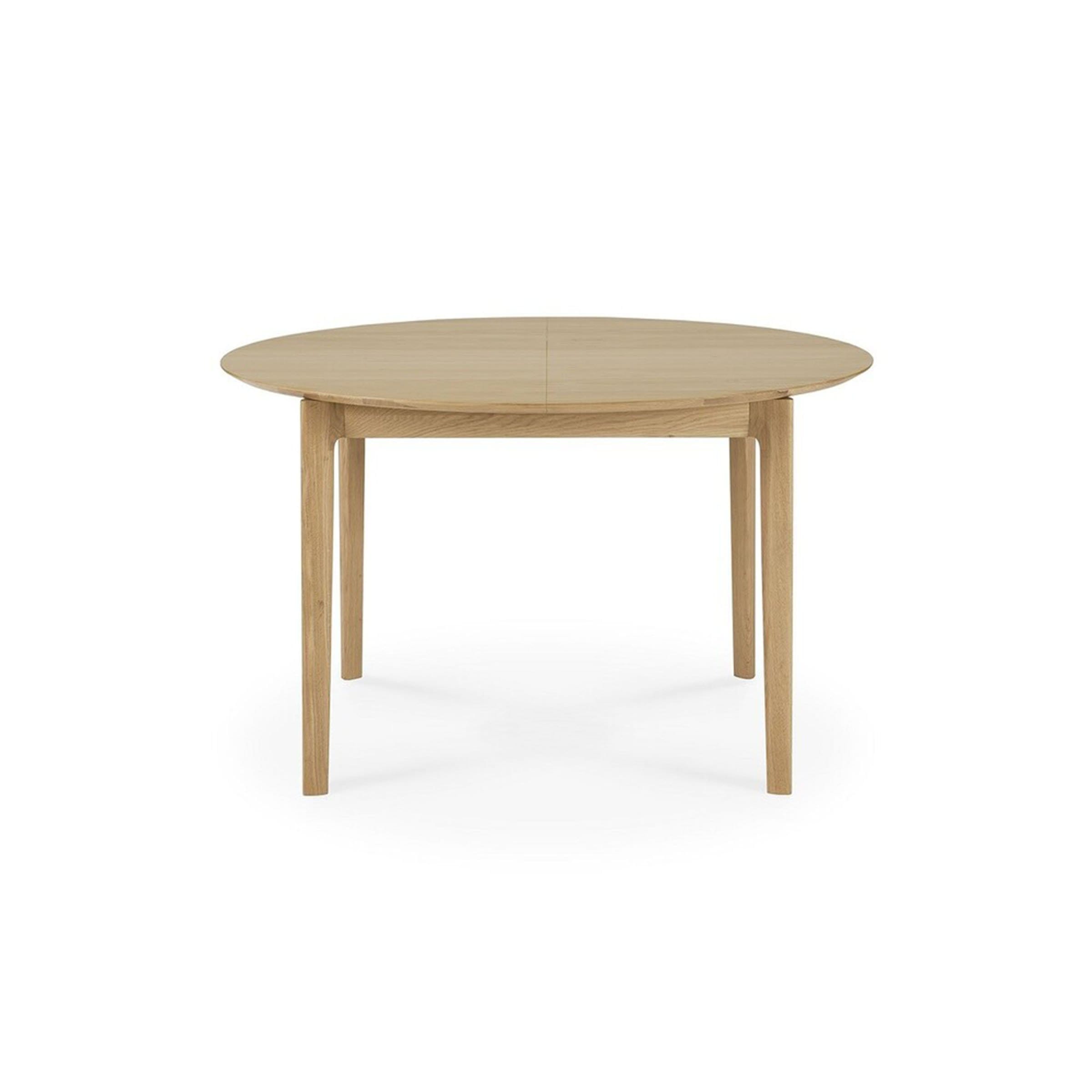 Ethnicraft Furniture Oak Bok Round Extendable Dining Table