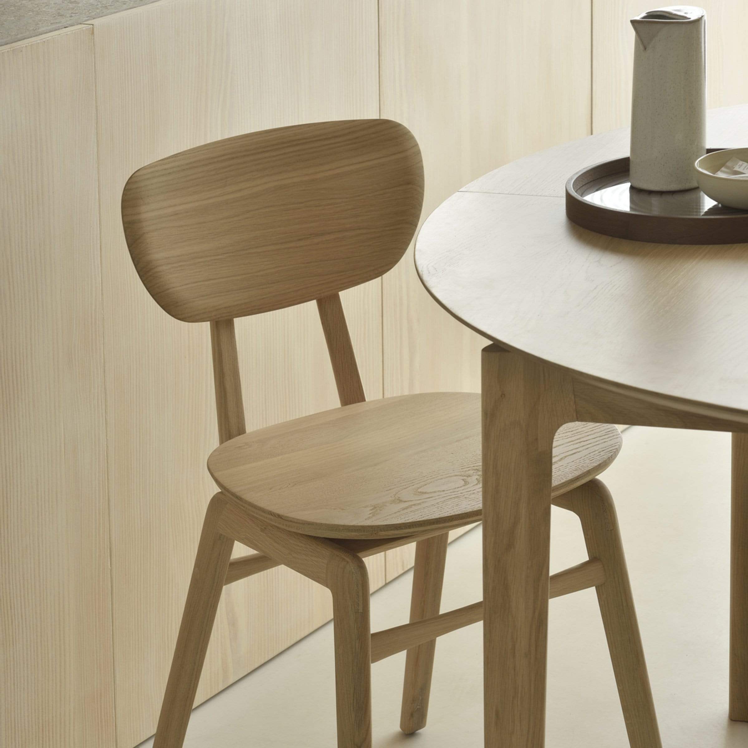 Ethnicraft Furniture Oak Bok Round Extendable Dining Table