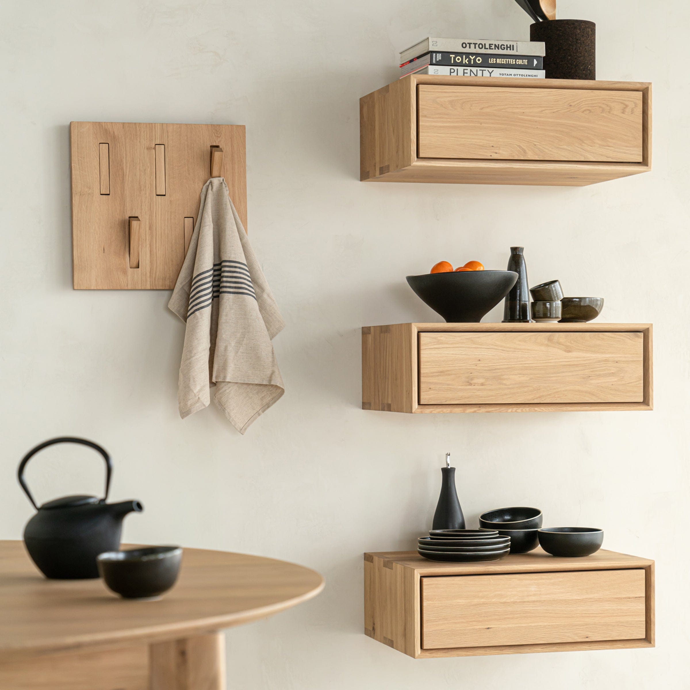 Ethnicraft Furniture Oak Nordic Floating Bedside Table