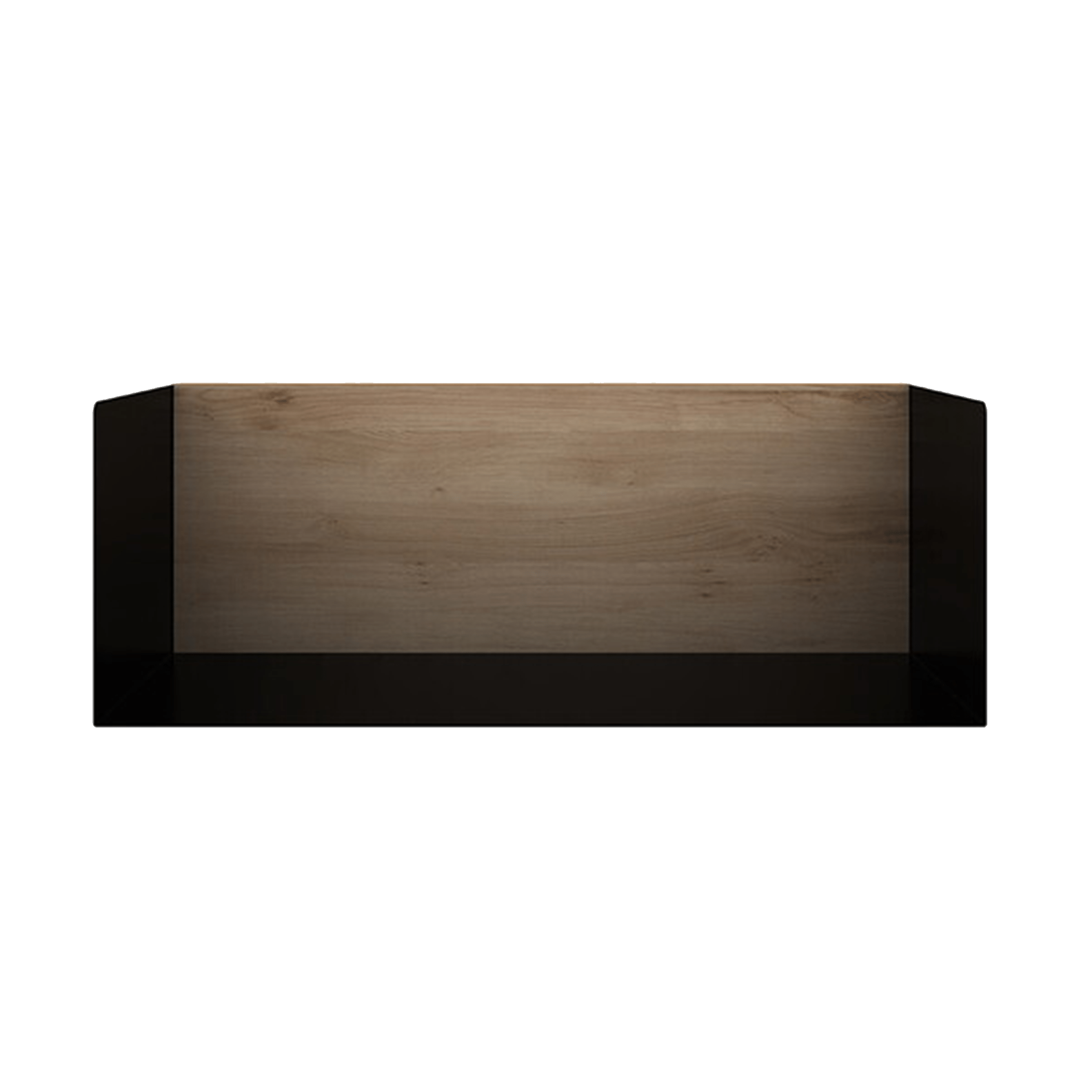 Ethnicraft Wall Decor Black Oak U Shelf, Medium