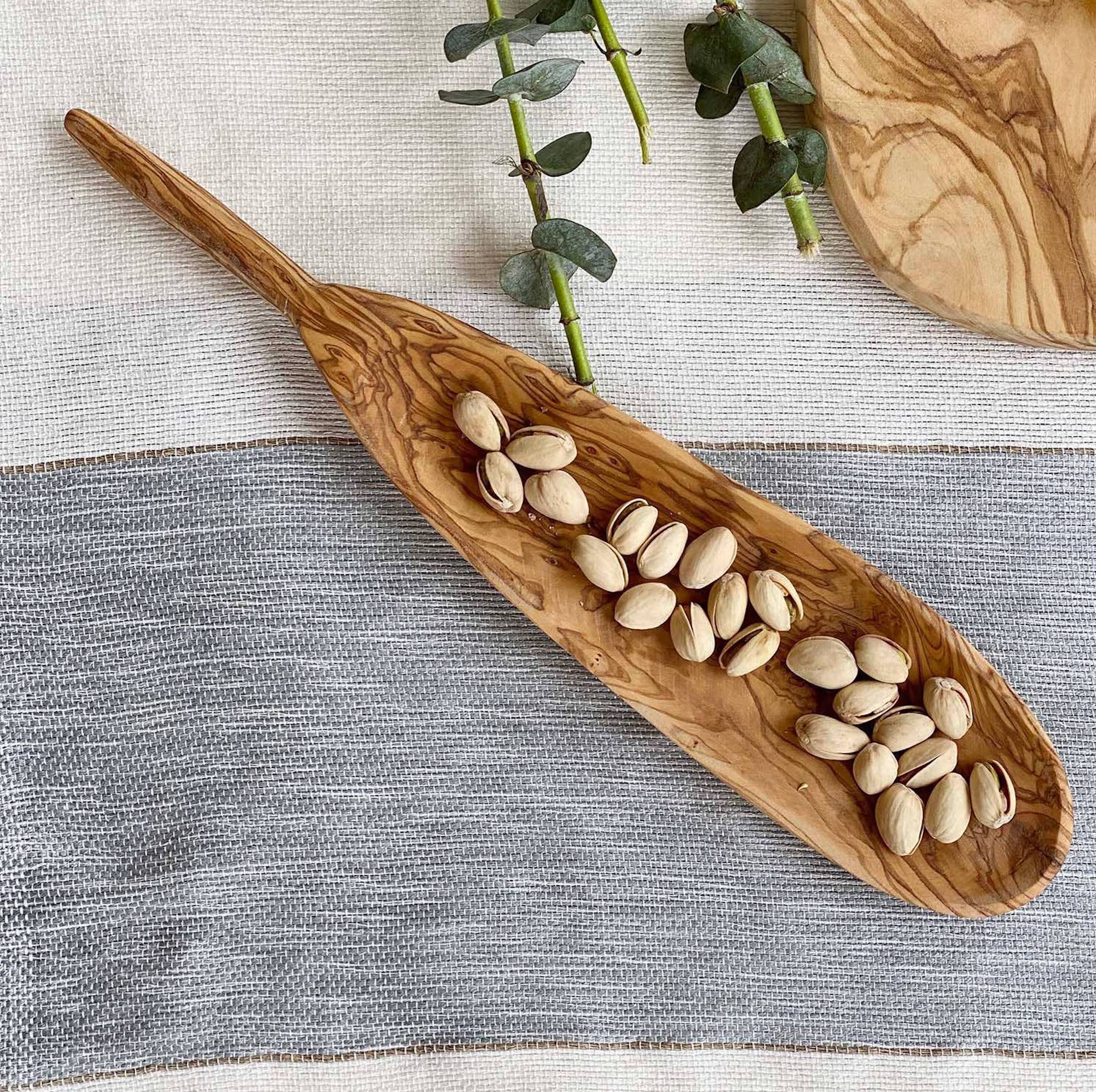 Scents and Feel Kitchenware Oval Narrow Tapas Dish Olive Wood