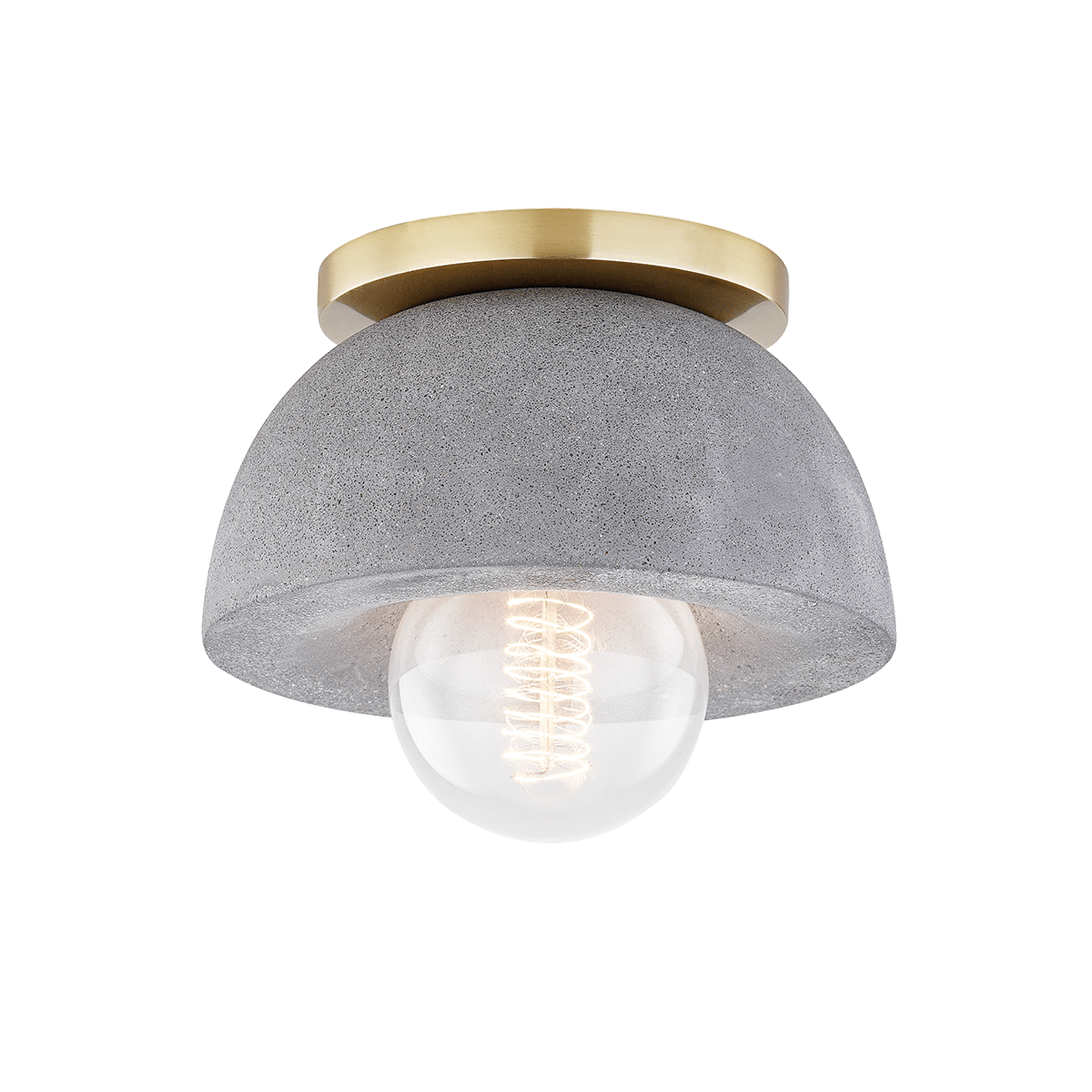 Asher + Rye Aged Brass Poppy Flush Mount