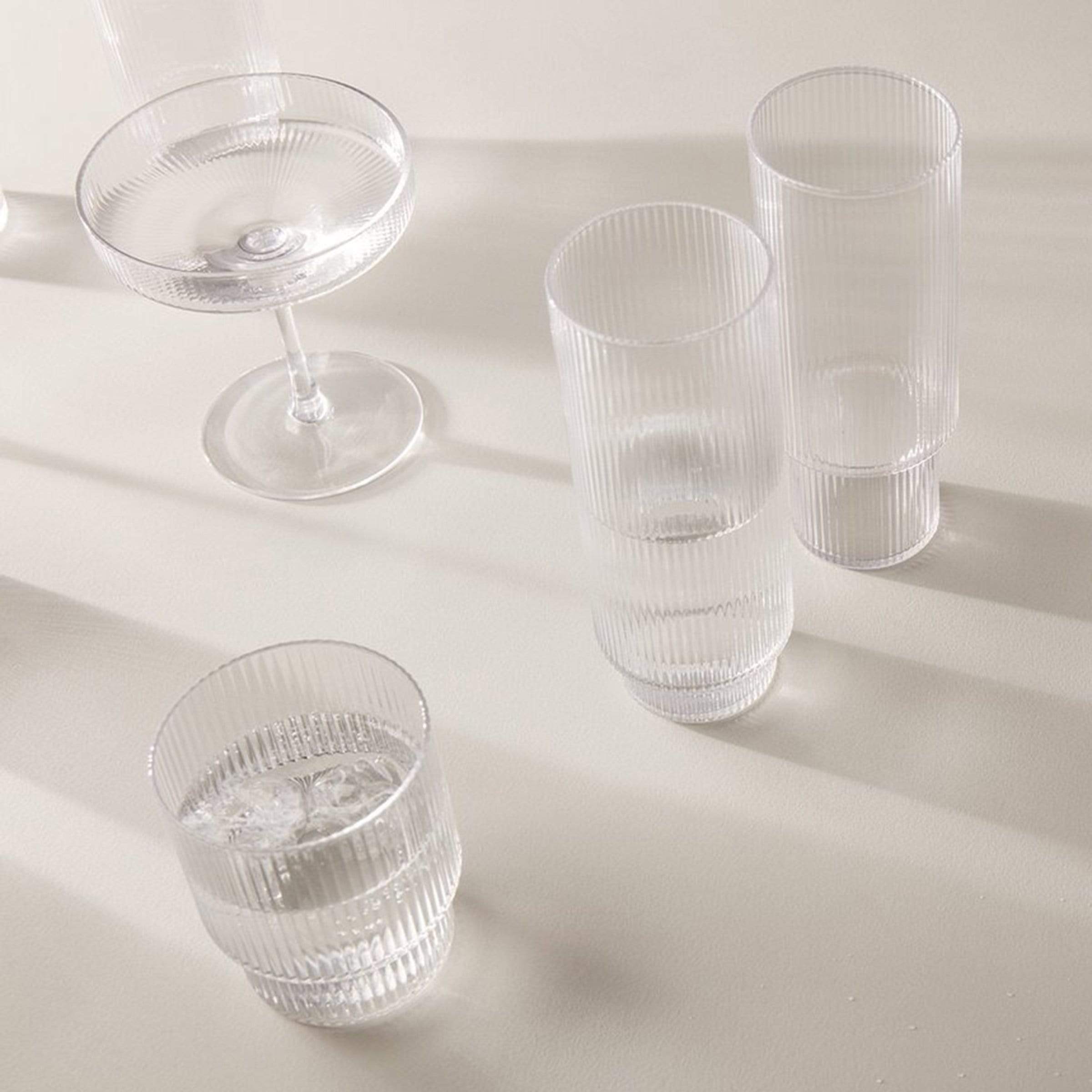 Ferm Living Kitchenware Ripple Champagne Glasses