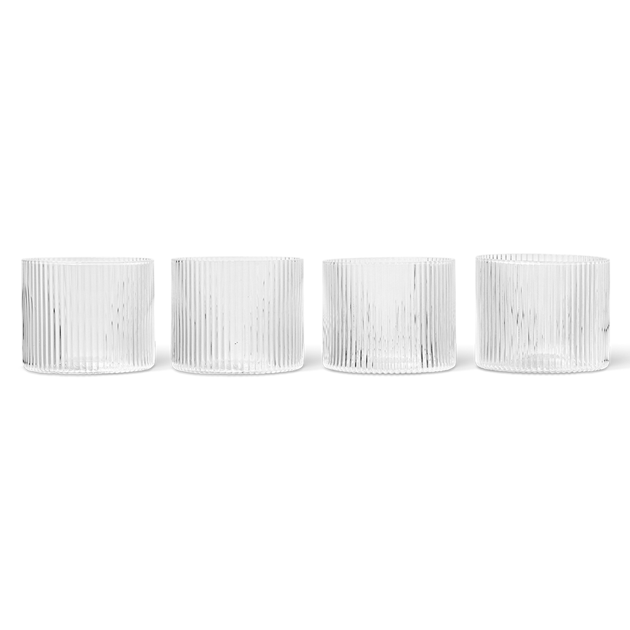 Ferm Living Kitchenware Ripple Glasses Low, Set of 4