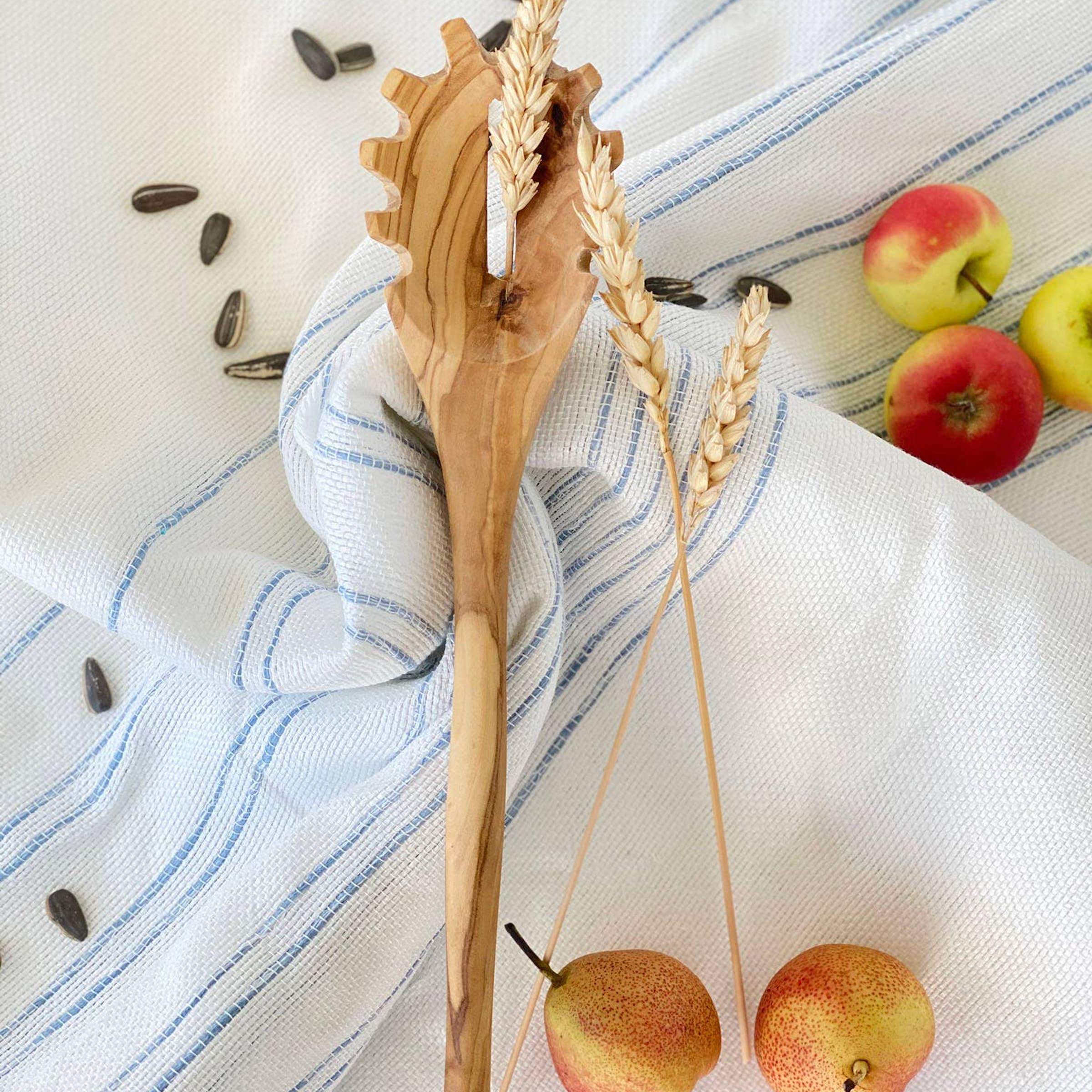 Scents and Feel Kitchenware Spaghetti Spoon 12" Olive Wood