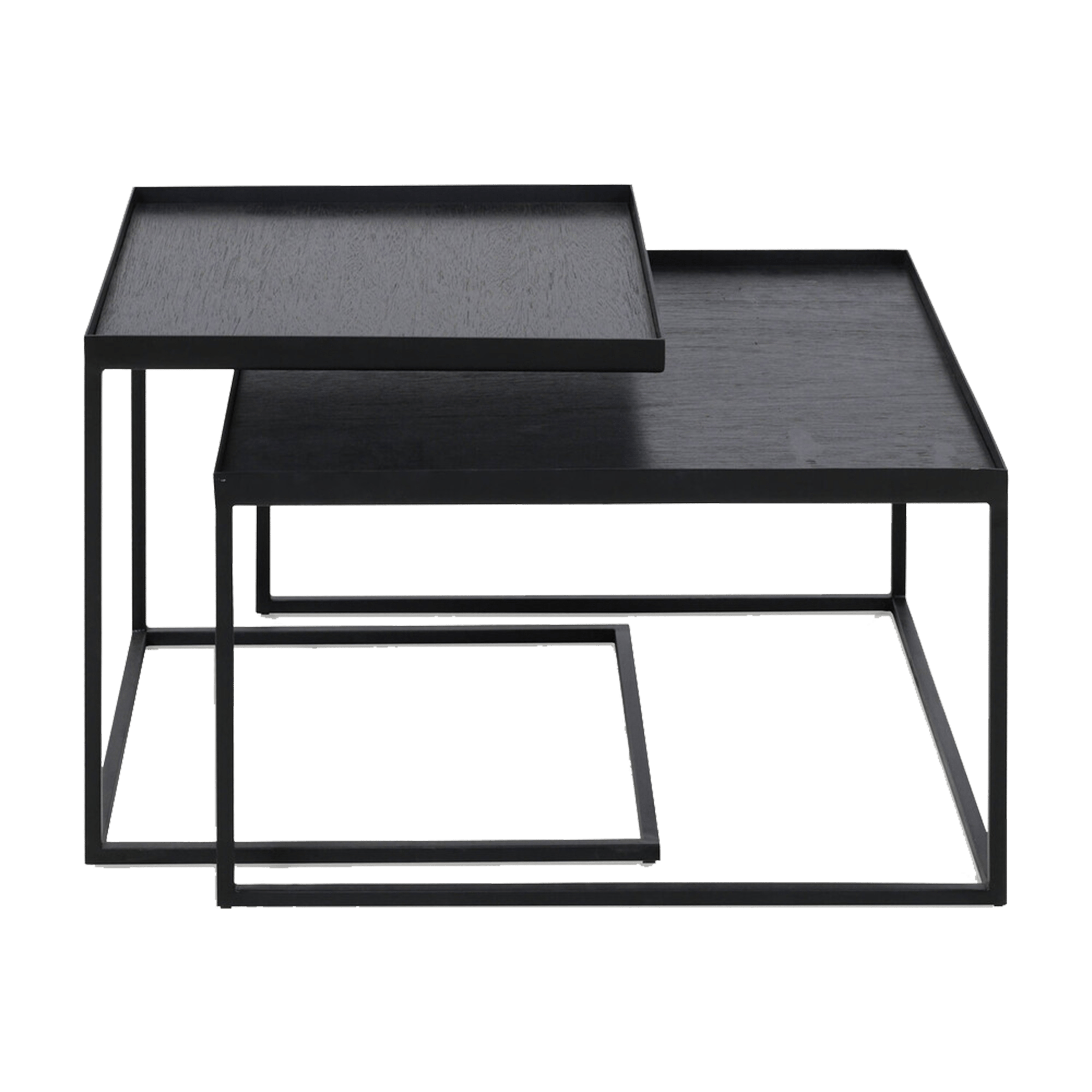 Ethnicraft Furniture Square Tray Coffee Table Set