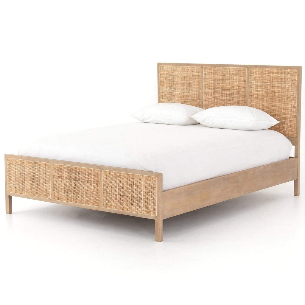 Four Hands Furniture Queen Sydney Bed, Natural Mango Wood Headboard & Bed Frame