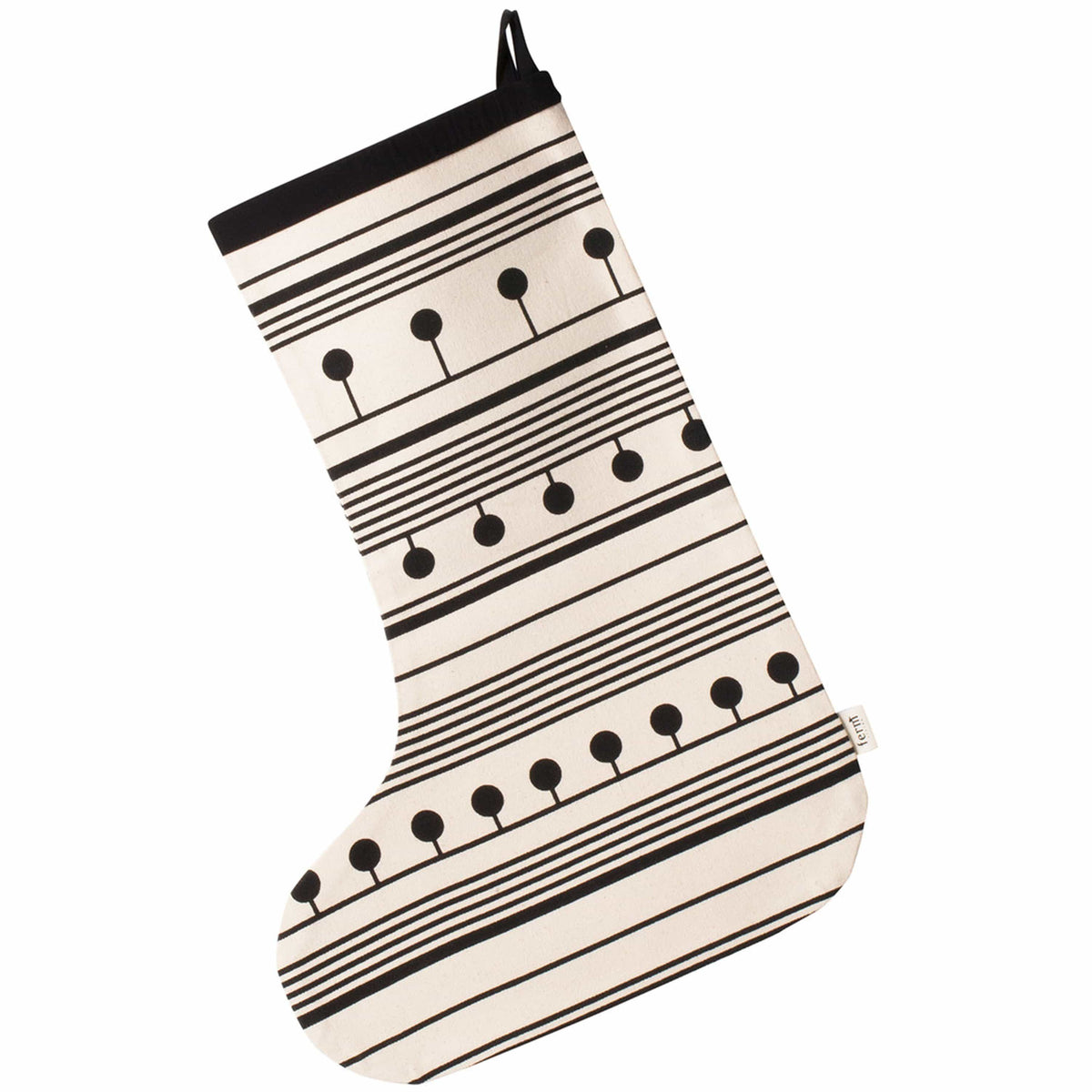 Ferm Living Holiday Black Winterland Christmas Stocking