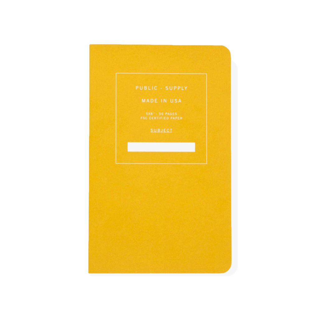 Public-Supply Office Supplies Yellow 5x8 Soft Notebook