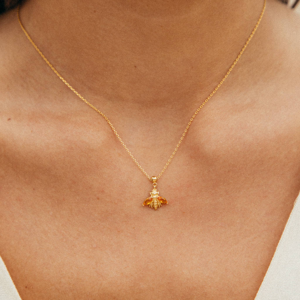 Agapé Studio Jewelry Charm + Chain Necklace Agapé Studio Jewelry - Miva Honey Charm | Jewelry Gold Gift Waterproof