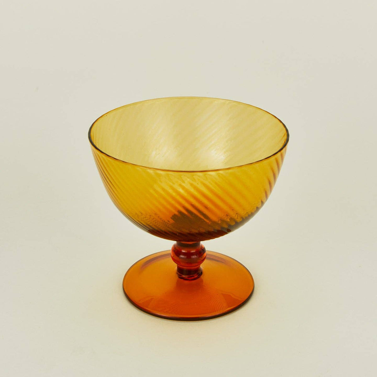 Hawkins New York SHOP Amber Optic Glass Coupe, Set of 4