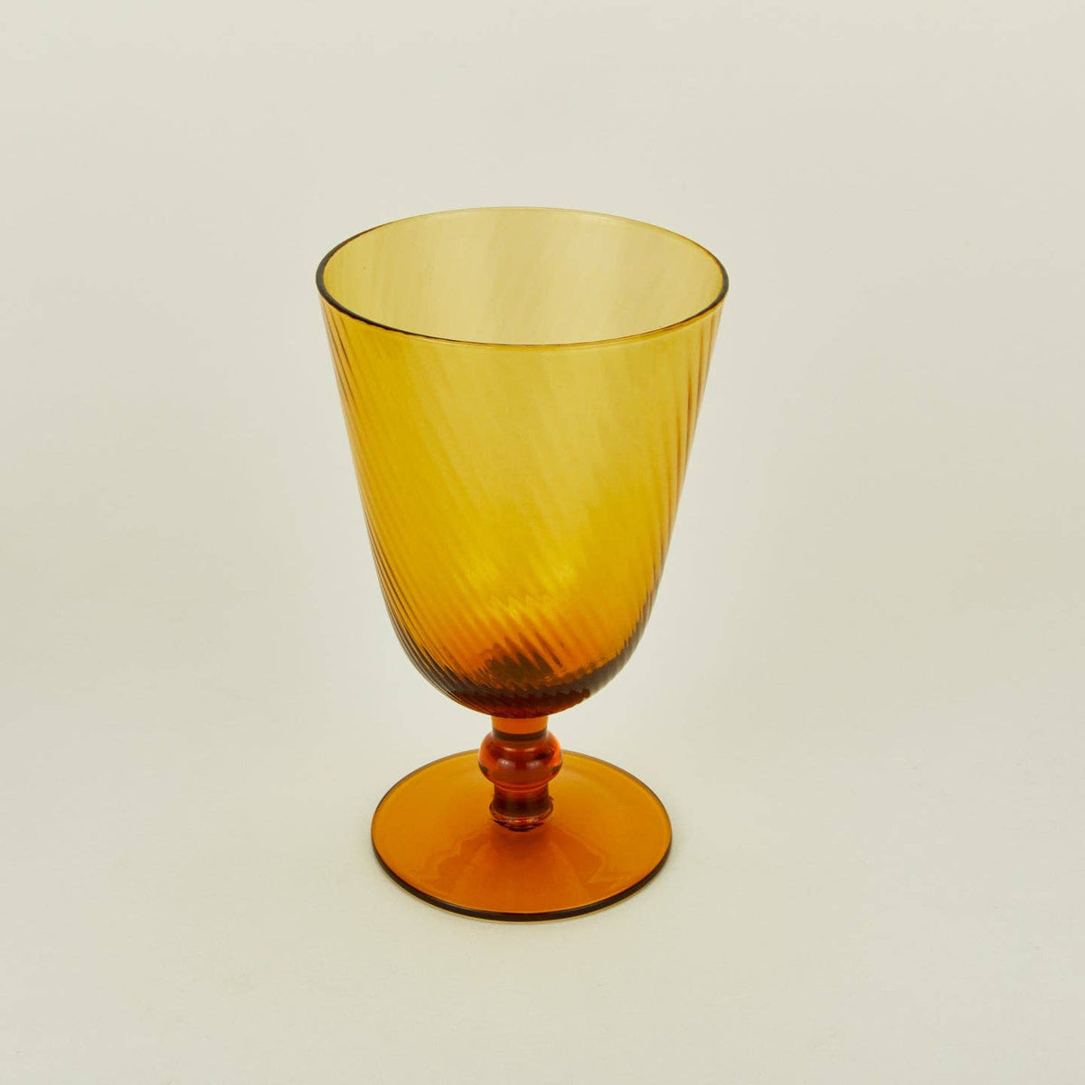 Hawkins New York SHOP Amber Optic Glass Goblets, Set of 4