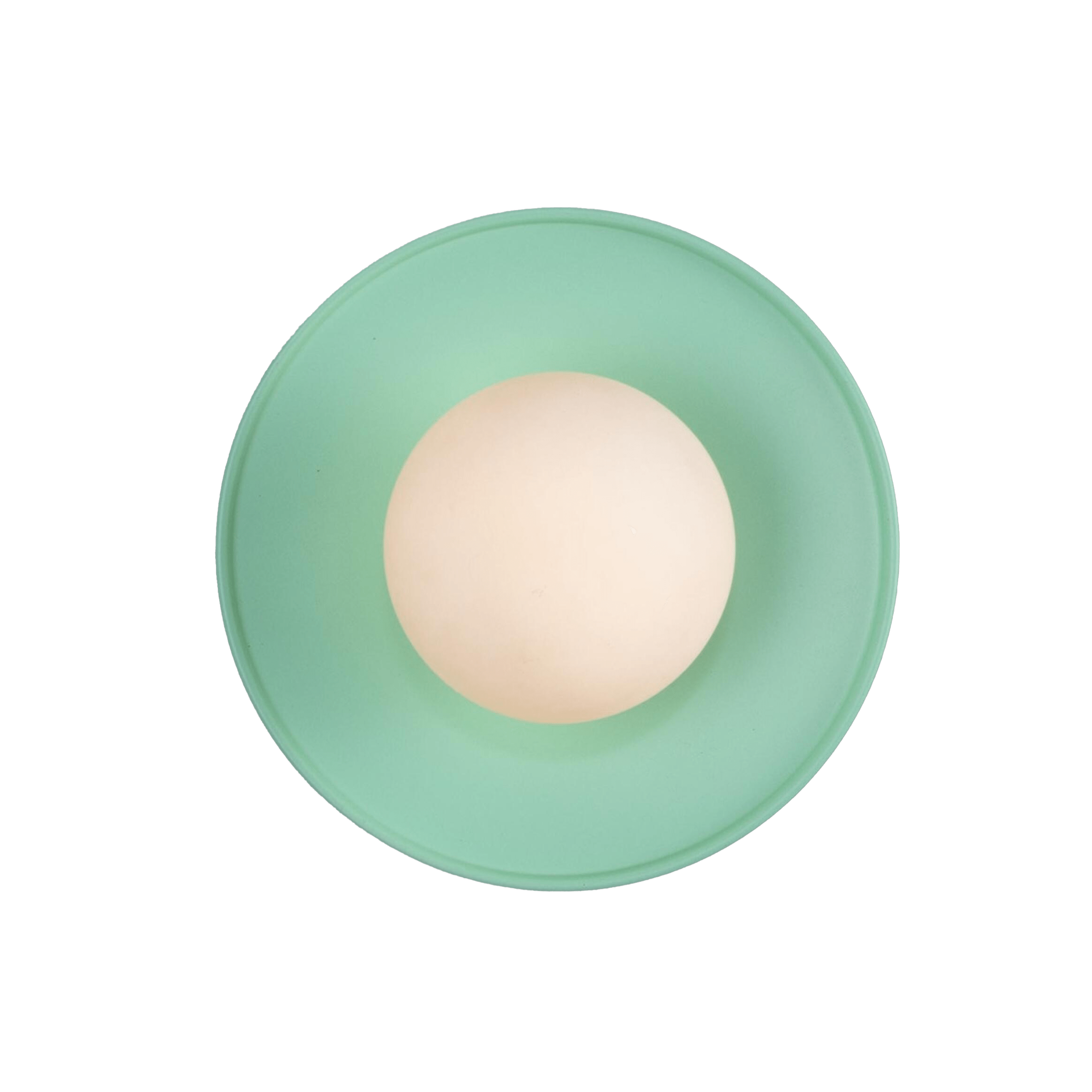 Mullan Lighting Lighting Mint Turquoise / Frosted Aosta Brass Disc Bathroom Wall Sconce with Glass Globe