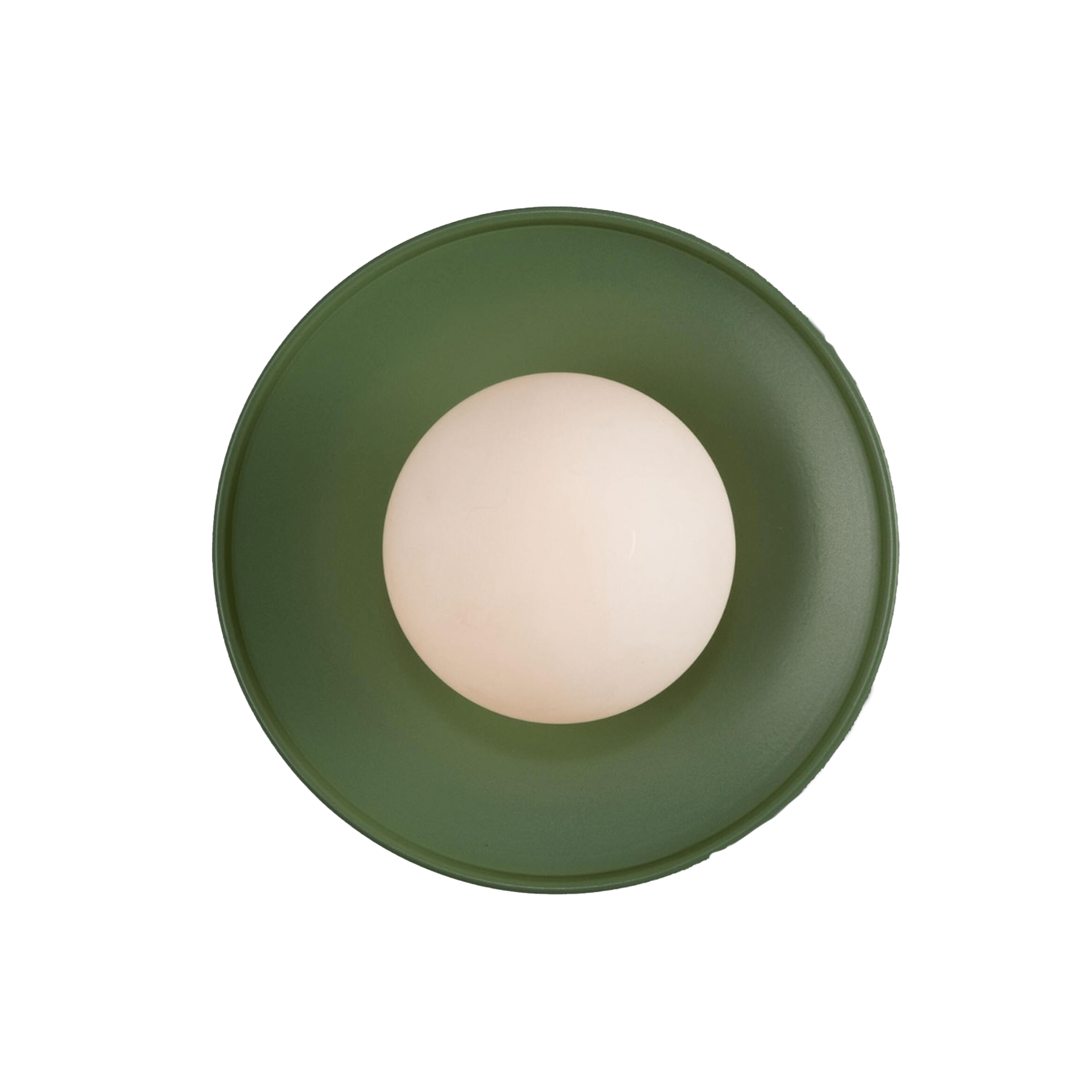 Mullan Lighting Lighting Sage Green / Frosted Aosta Brass Disc Bathroom Wall Sconce with Glass Globe