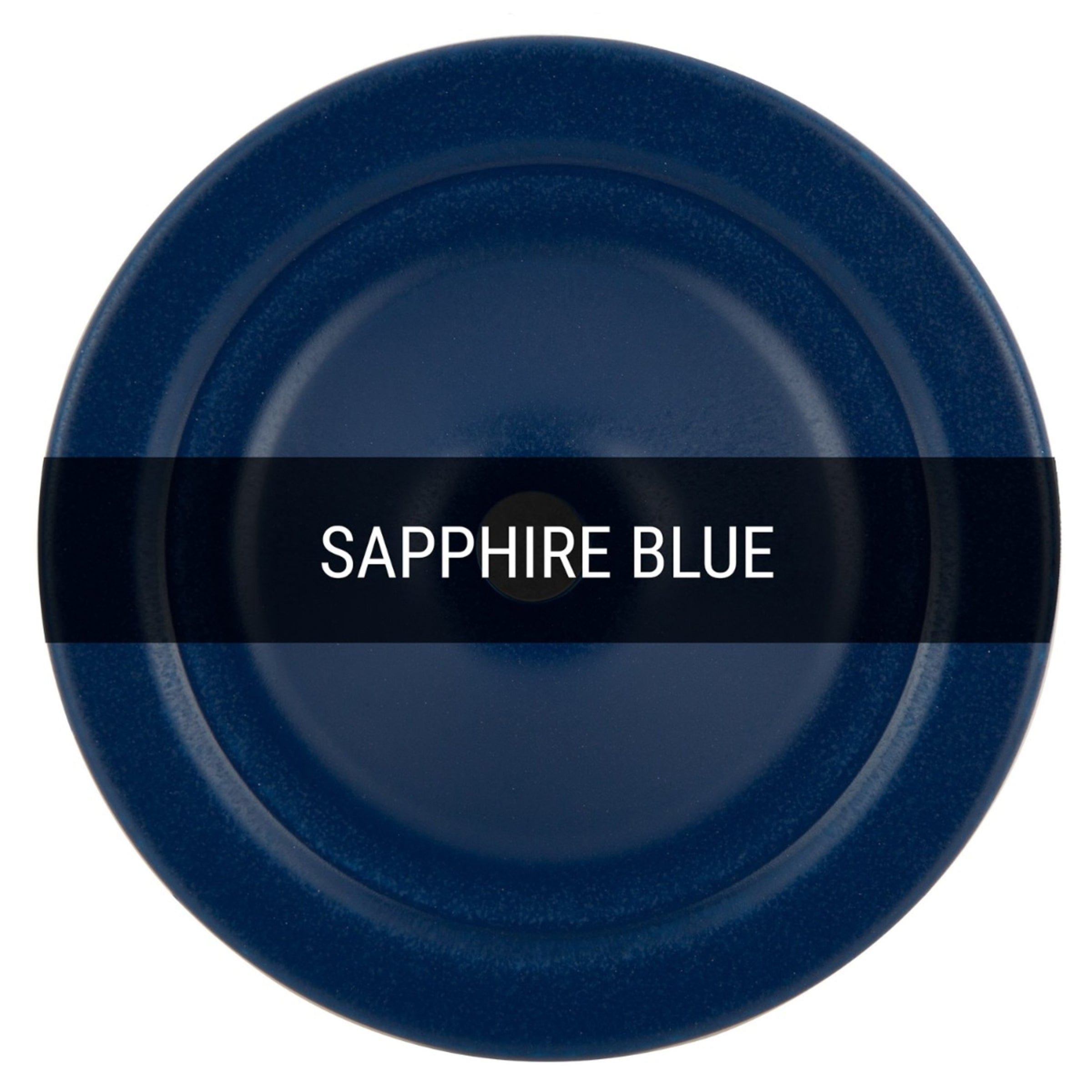 Mullan Lighting Lighting Sapphire Blue / Frosted Aosta Brass Disc Bathroom Wall Sconce with Glass Globe