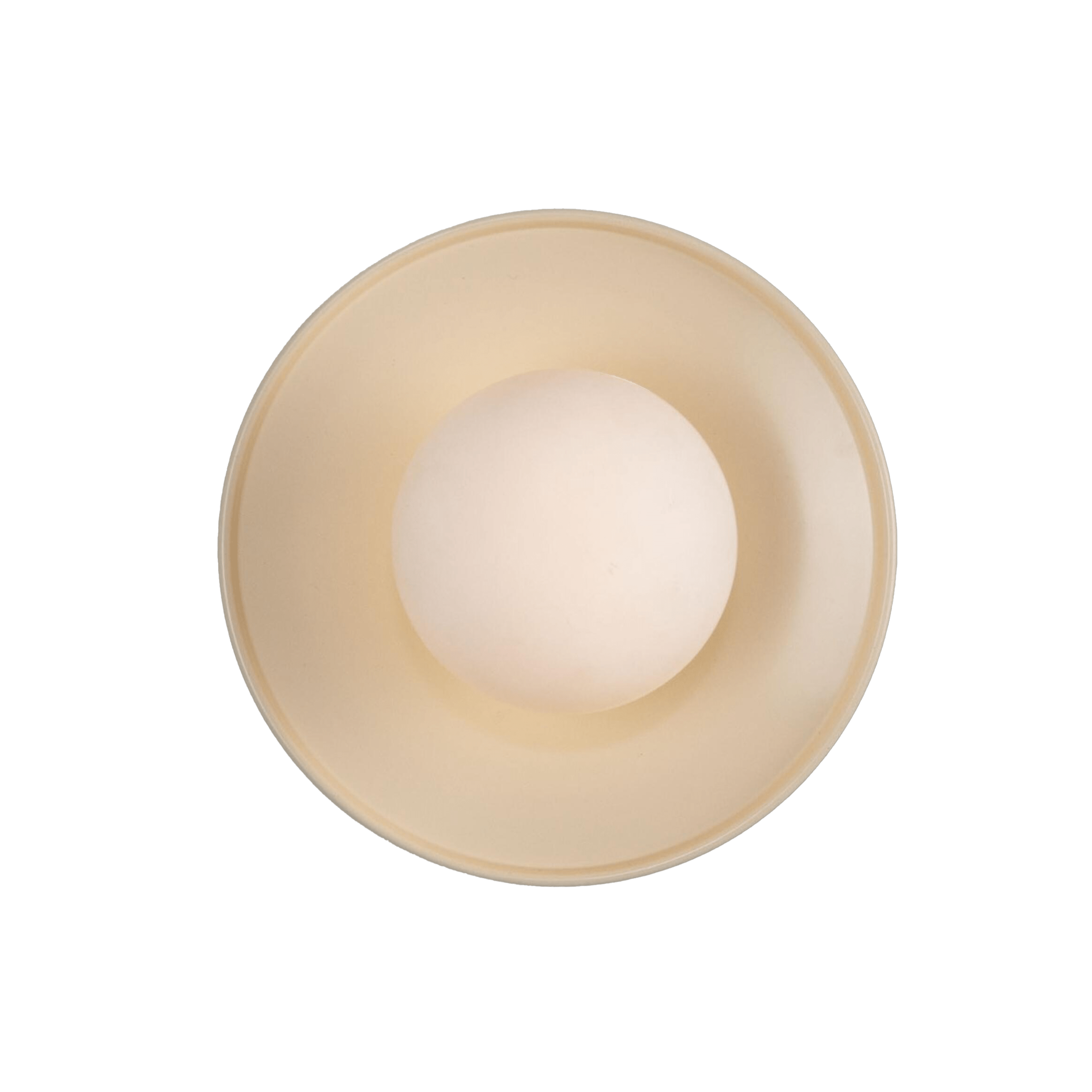 Mullan Lighting Lighting Vanilla cream / Frosted Aosta Brass Disc Bathroom Wall Sconce with Glass Globe